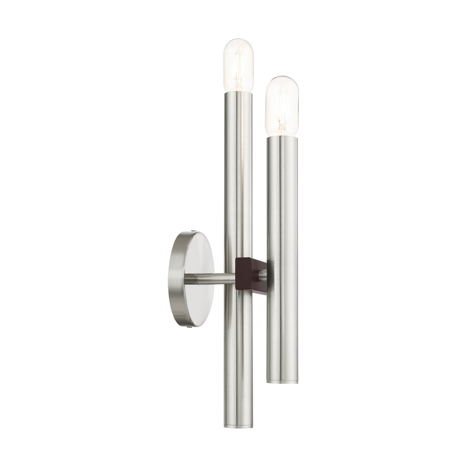 Livex Lighting - 15832-91 - Two Light Wall Sconce - Helsinki - Brushed Nickel w/ Bronzes