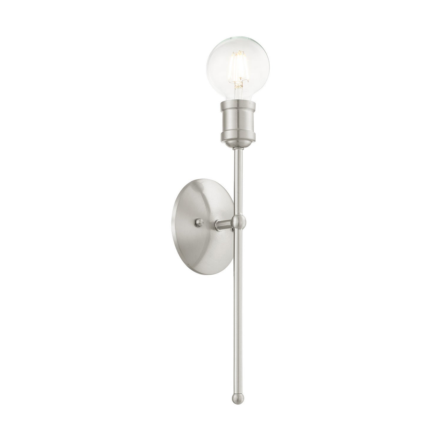 Livex Lighting - 16711-91 - One Light Wall Sconce - Lansdale - Brushed Nickel