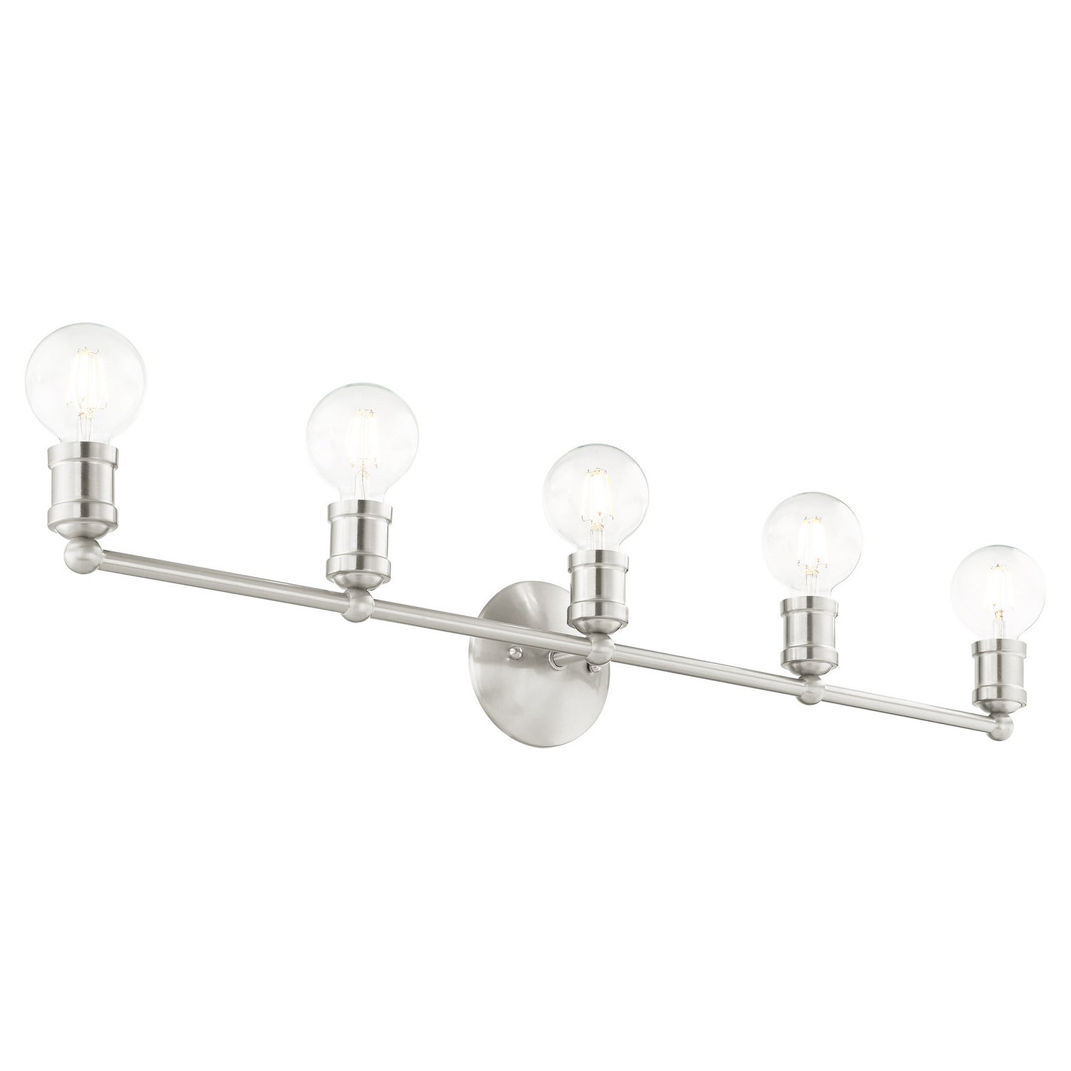 Livex Lighting - 16715-91 - Five Light Vanity - Lansdale - Brushed Nickel