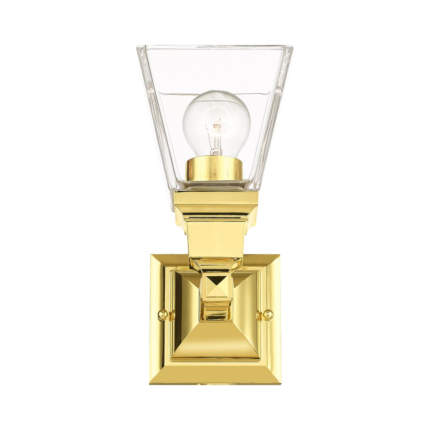 Livex Lighting - 17171-02 - One Light Wall Sconce - Mission - Polished Brass