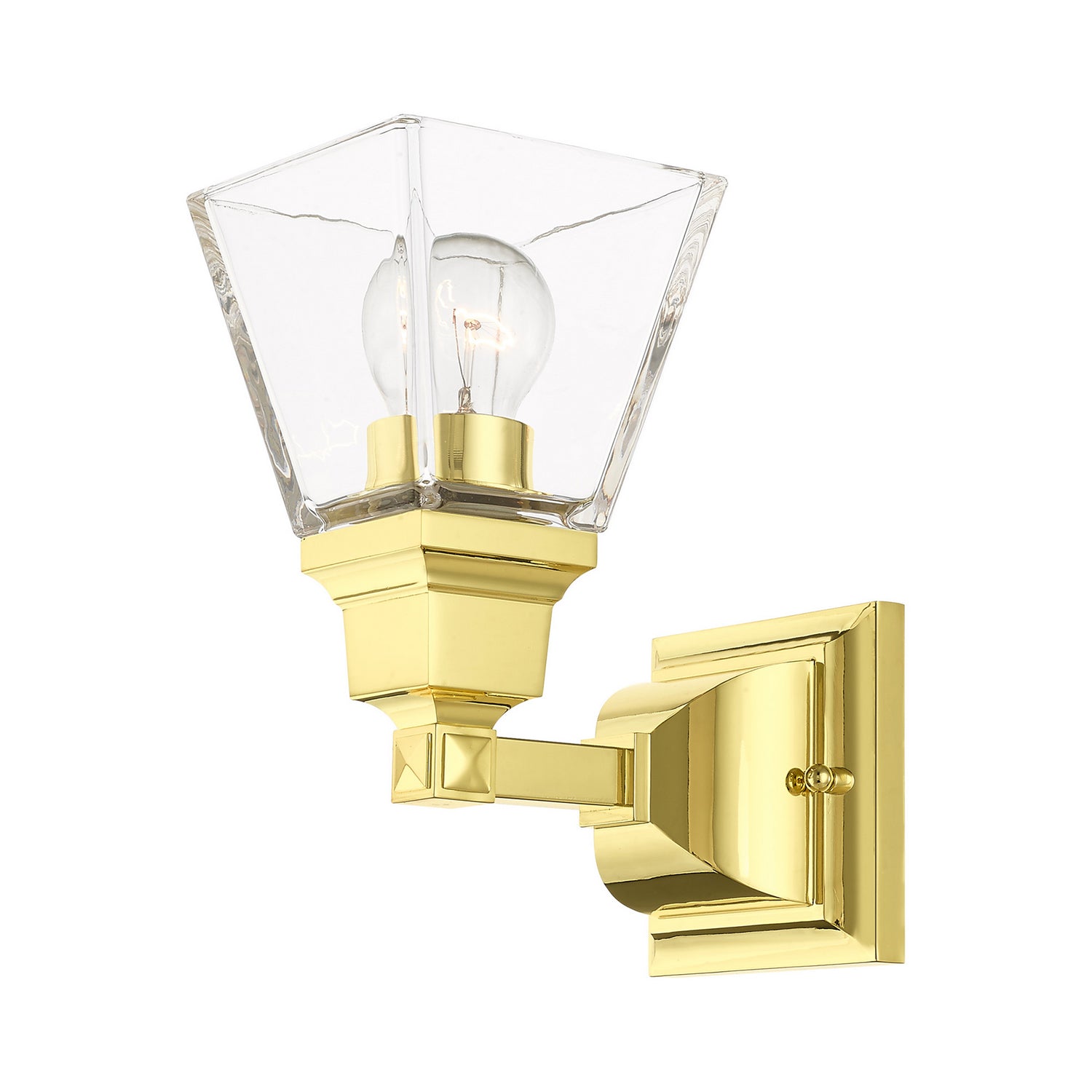 Livex Lighting - 17171-02 - One Light Wall Sconce - Mission - Polished Brass