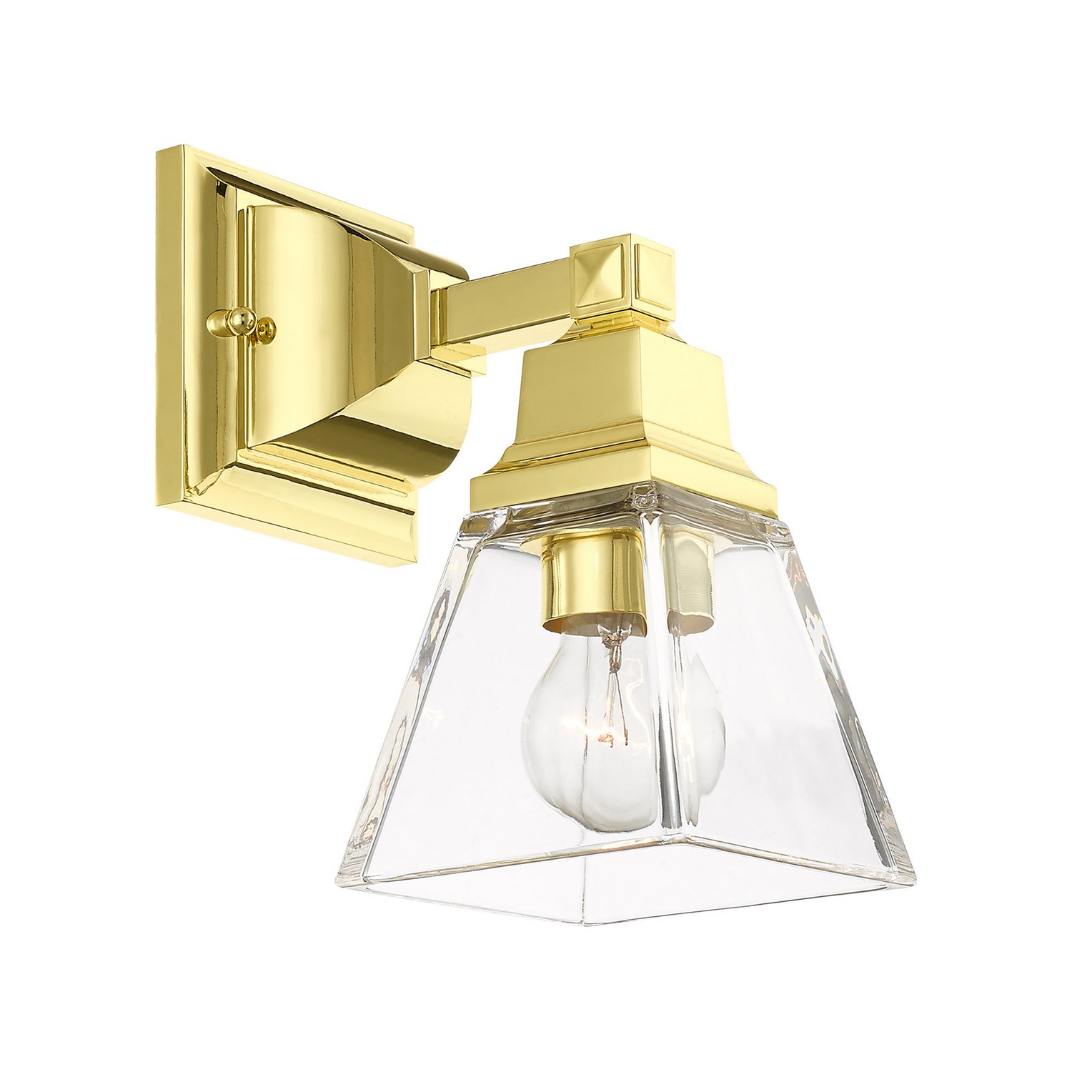 Livex Lighting - 17171-02 - One Light Wall Sconce - Mission - Polished Brass