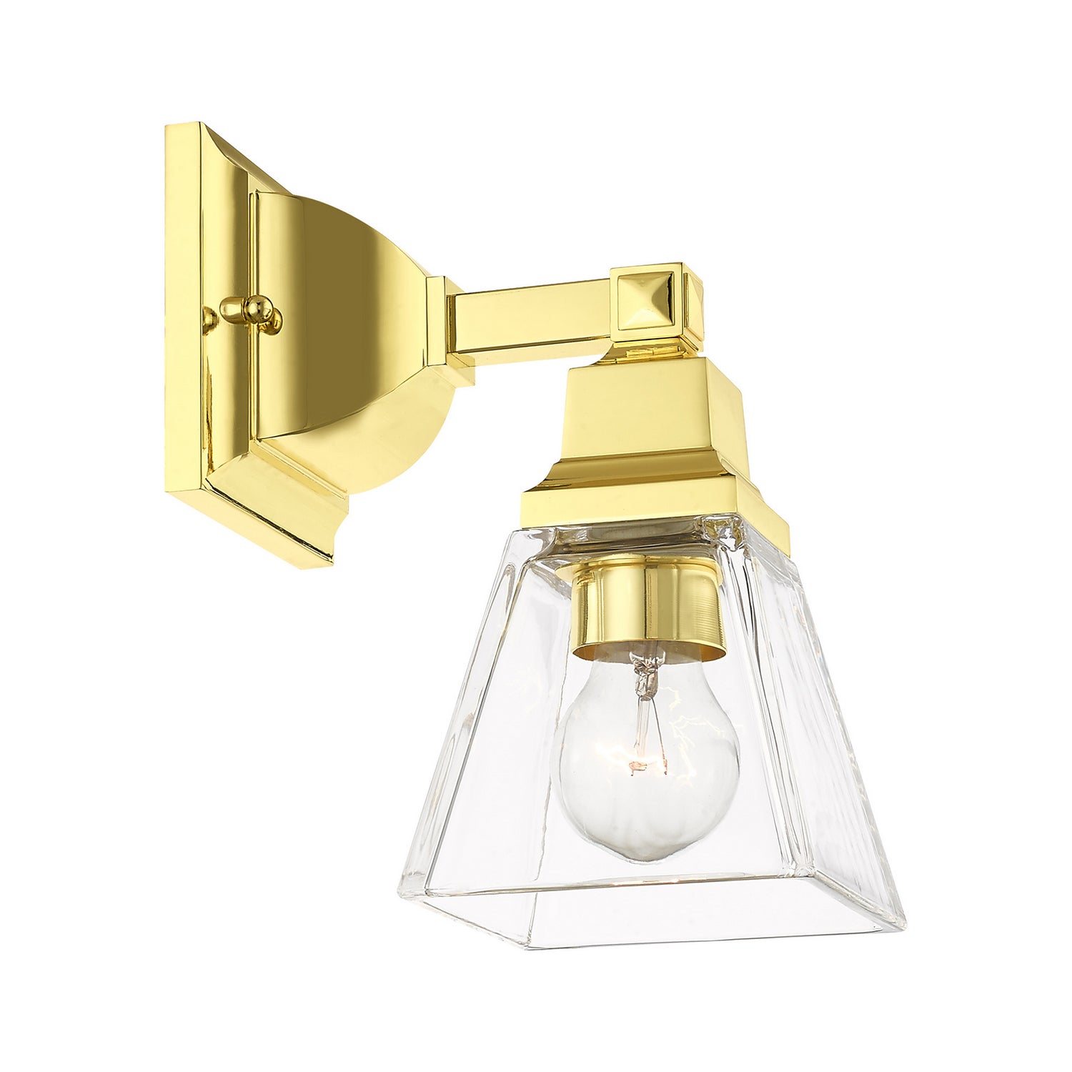 Livex Lighting - 17171-02 - One Light Wall Sconce - Mission - Polished Brass