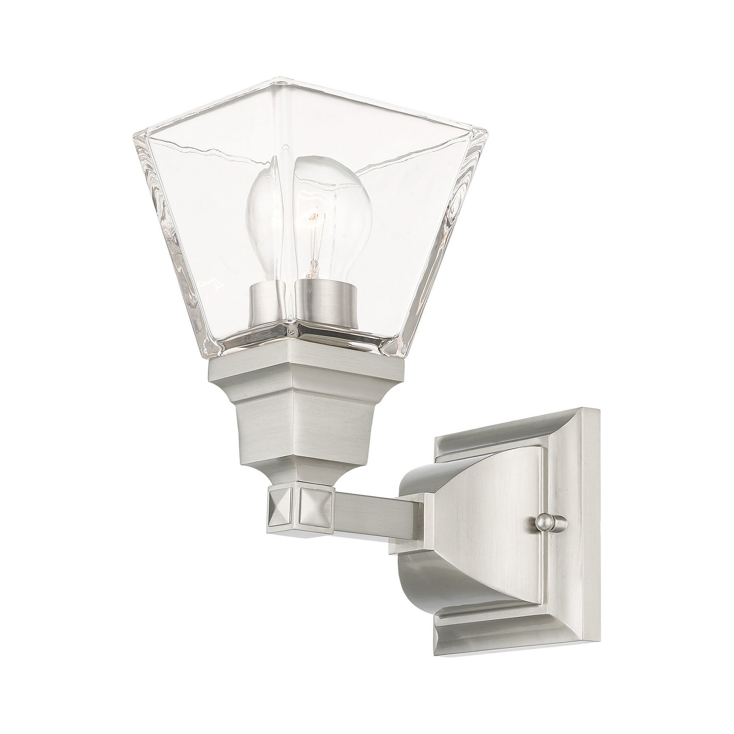 Livex Lighting - 17171-91 - One Light Wall Sconce - Mission - Brushed Nickel