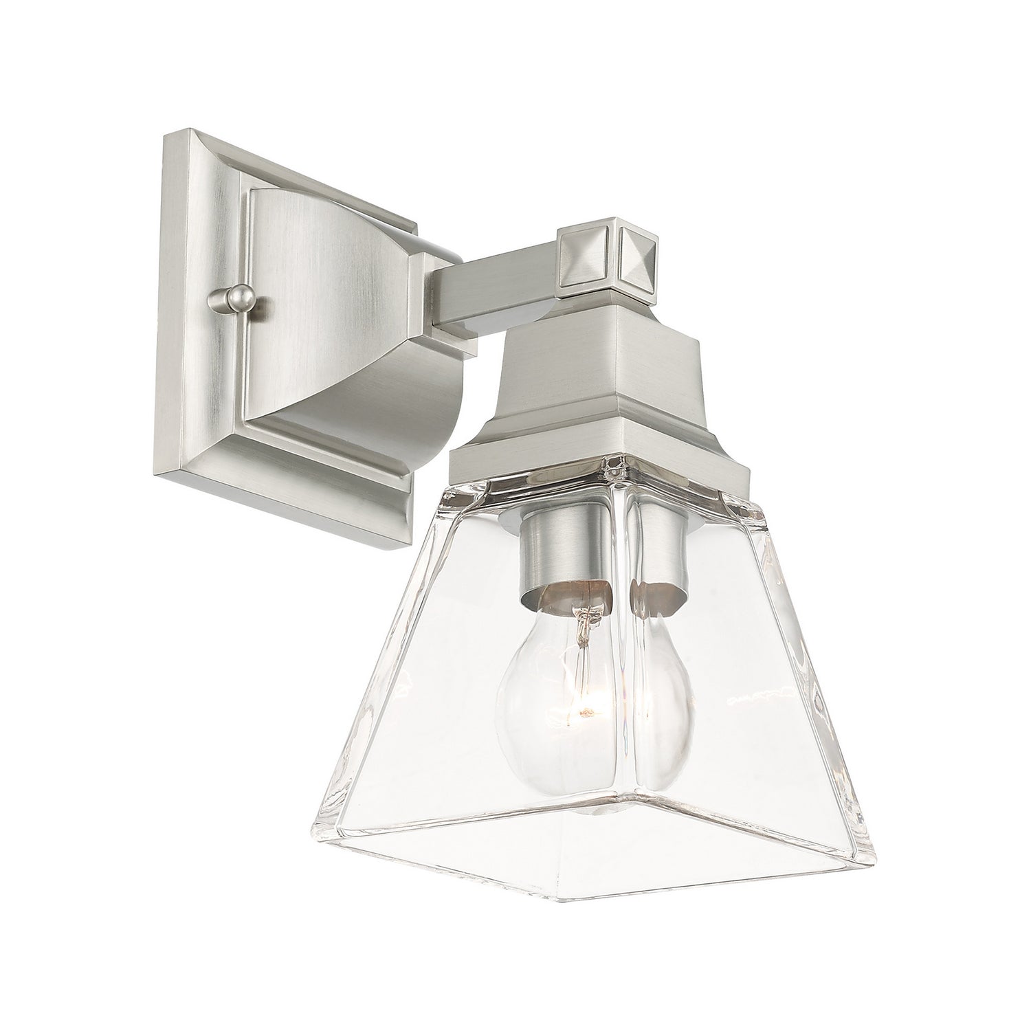 Livex Lighting - 17171-91 - One Light Wall Sconce - Mission - Brushed Nickel