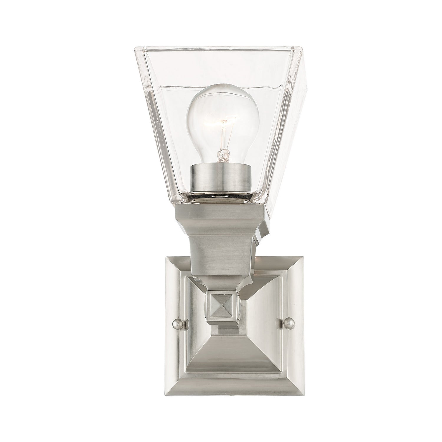 Livex Lighting - 17171-91 - One Light Wall Sconce - Mission - Brushed Nickel