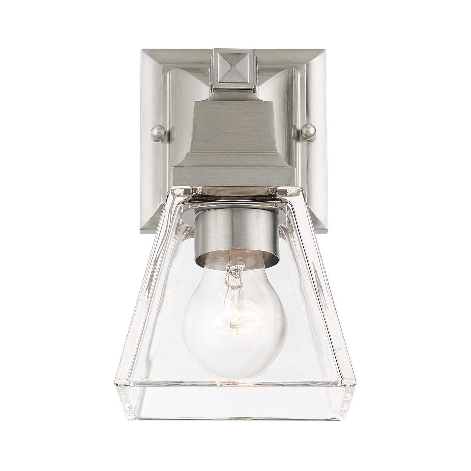 Livex Lighting - 17171-91 - One Light Wall Sconce - Mission - Brushed Nickel