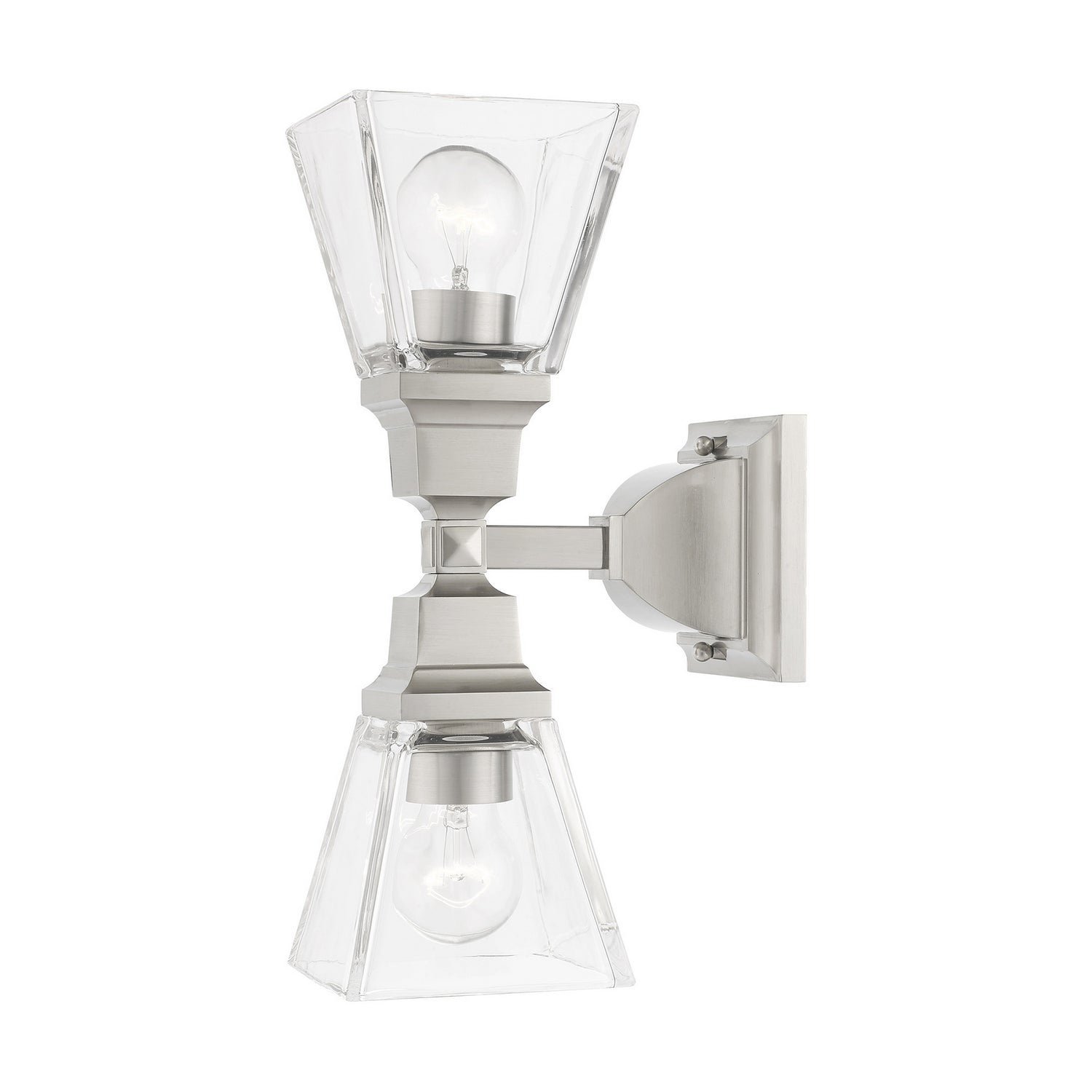 Livex Lighting - 17178-91 - Two Light Wall Sconce - Mission - Brushed Nickel