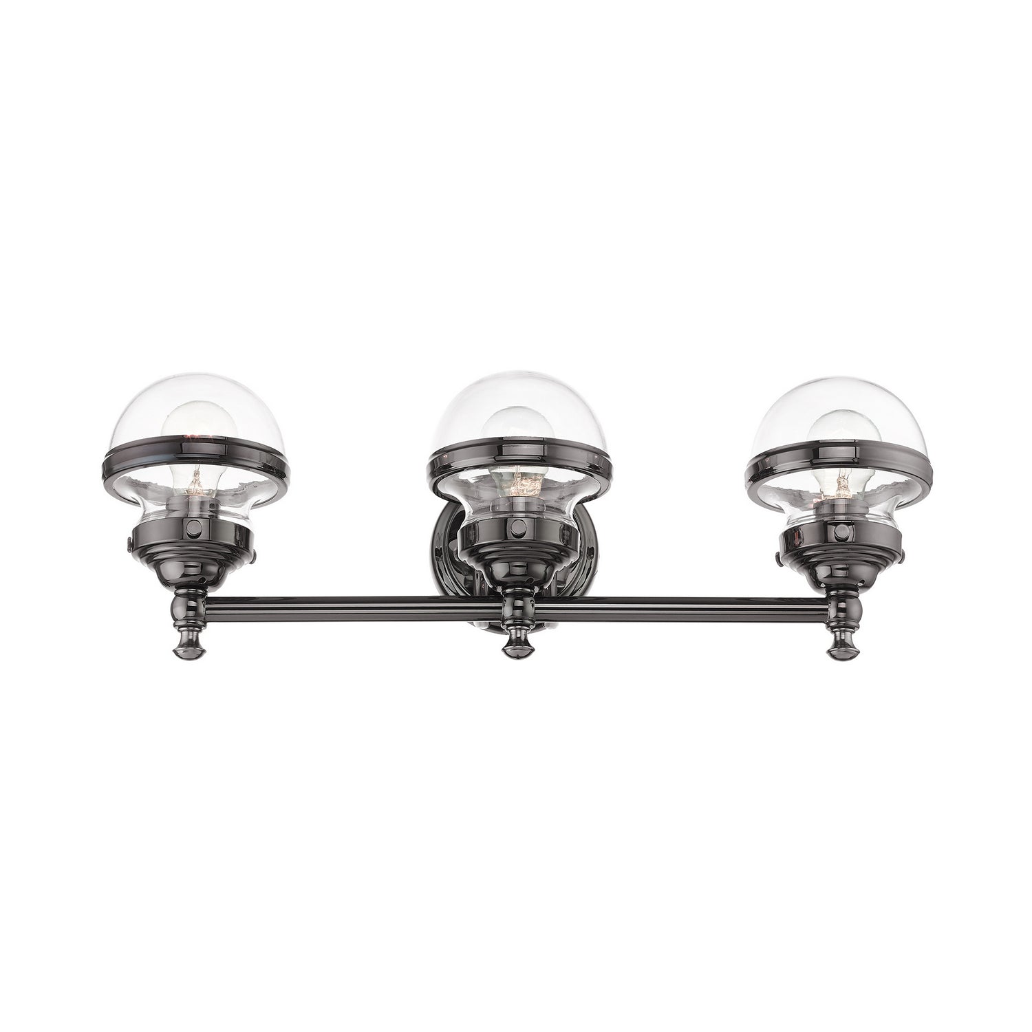 Livex Lighting - 17413-46 - Three Light Vanity - Oldwick - Polished Black Chrome