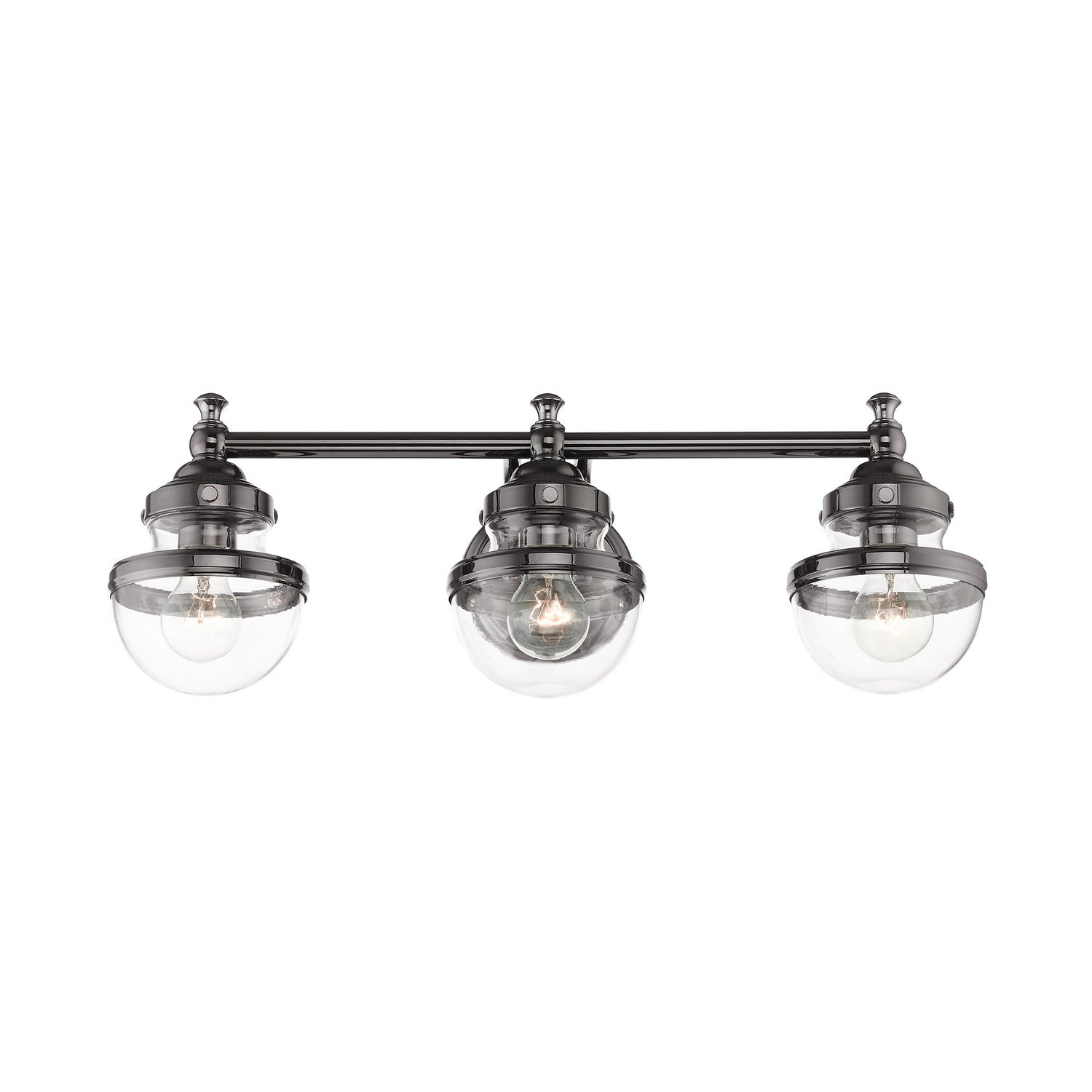 Livex Lighting - 17413-46 - Three Light Vanity - Oldwick - Polished Black Chrome