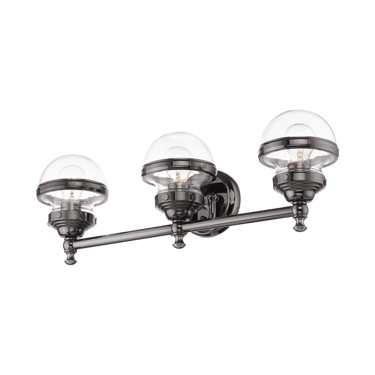 Livex Lighting - 17413-46 - Three Light Vanity - Oldwick - Polished Black Chrome