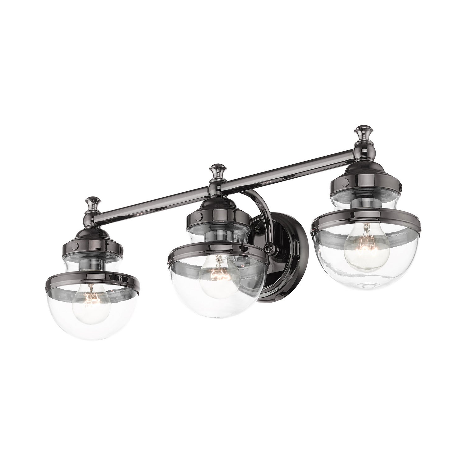 Livex Lighting - 17413-46 - Three Light Vanity - Oldwick - Polished Black Chrome