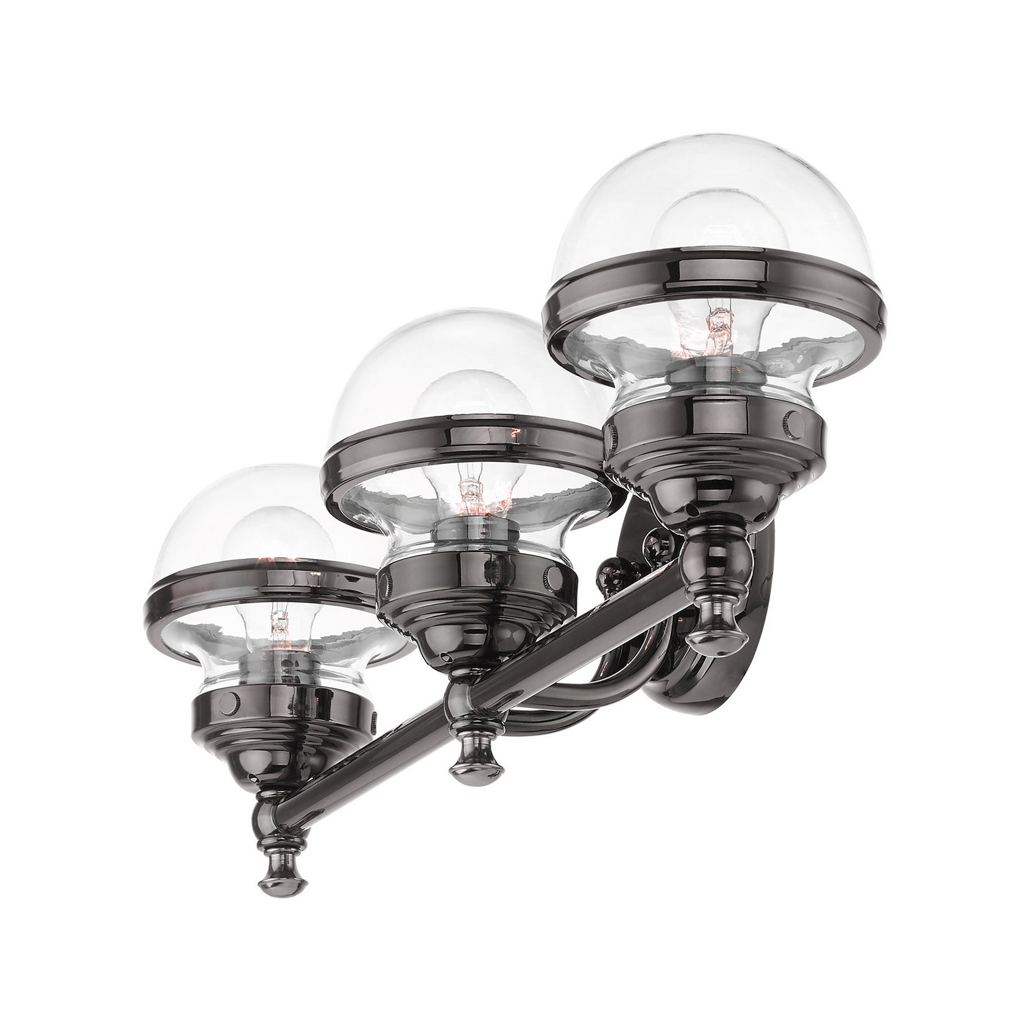 Livex Lighting - 17413-46 - Three Light Vanity - Oldwick - Polished Black Chrome