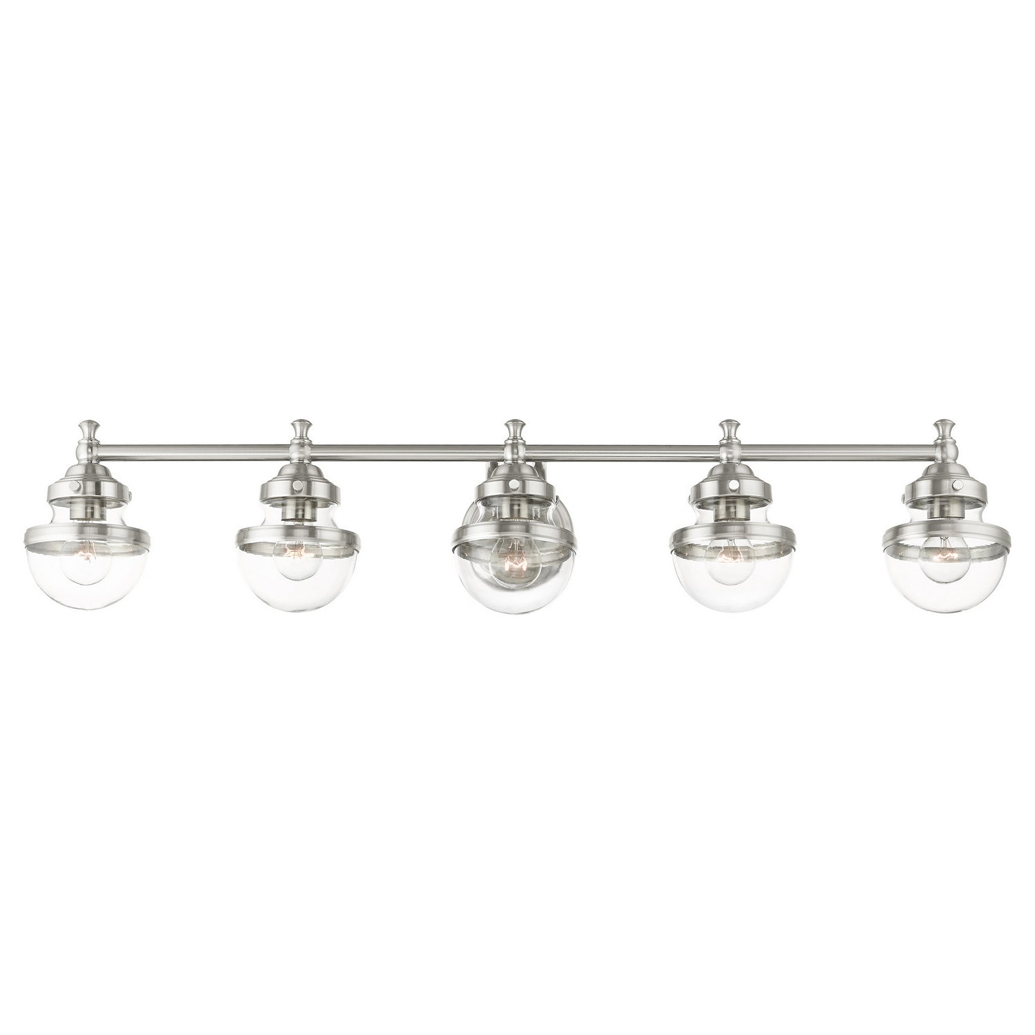 Livex Lighting - 17415-91 - Five Light Vanity - Oldwick - Brushed Nickel