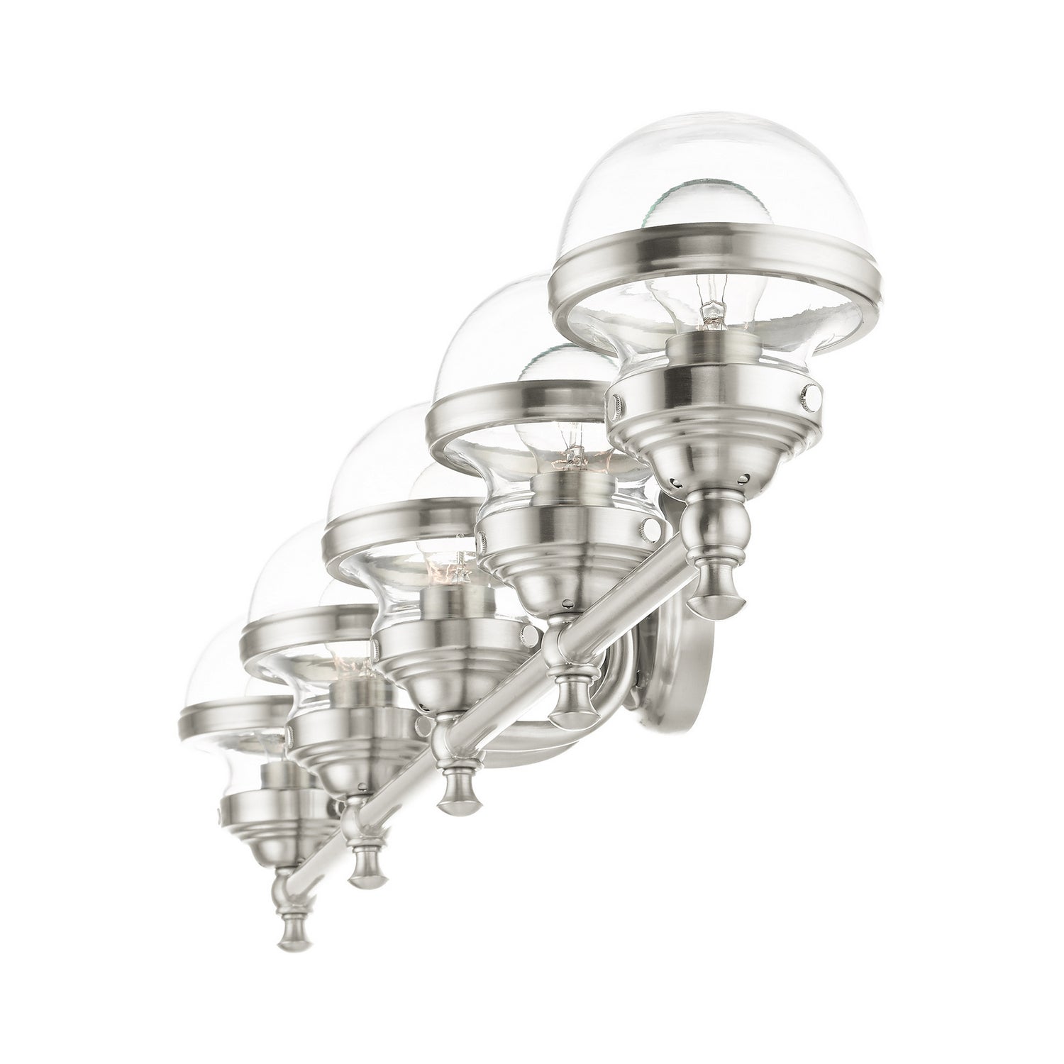 Livex Lighting - 17415-91 - Five Light Vanity - Oldwick - Brushed Nickel