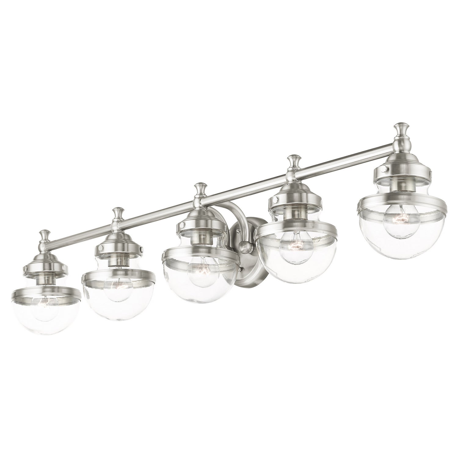 Livex Lighting - 17415-91 - Five Light Vanity - Oldwick - Brushed Nickel