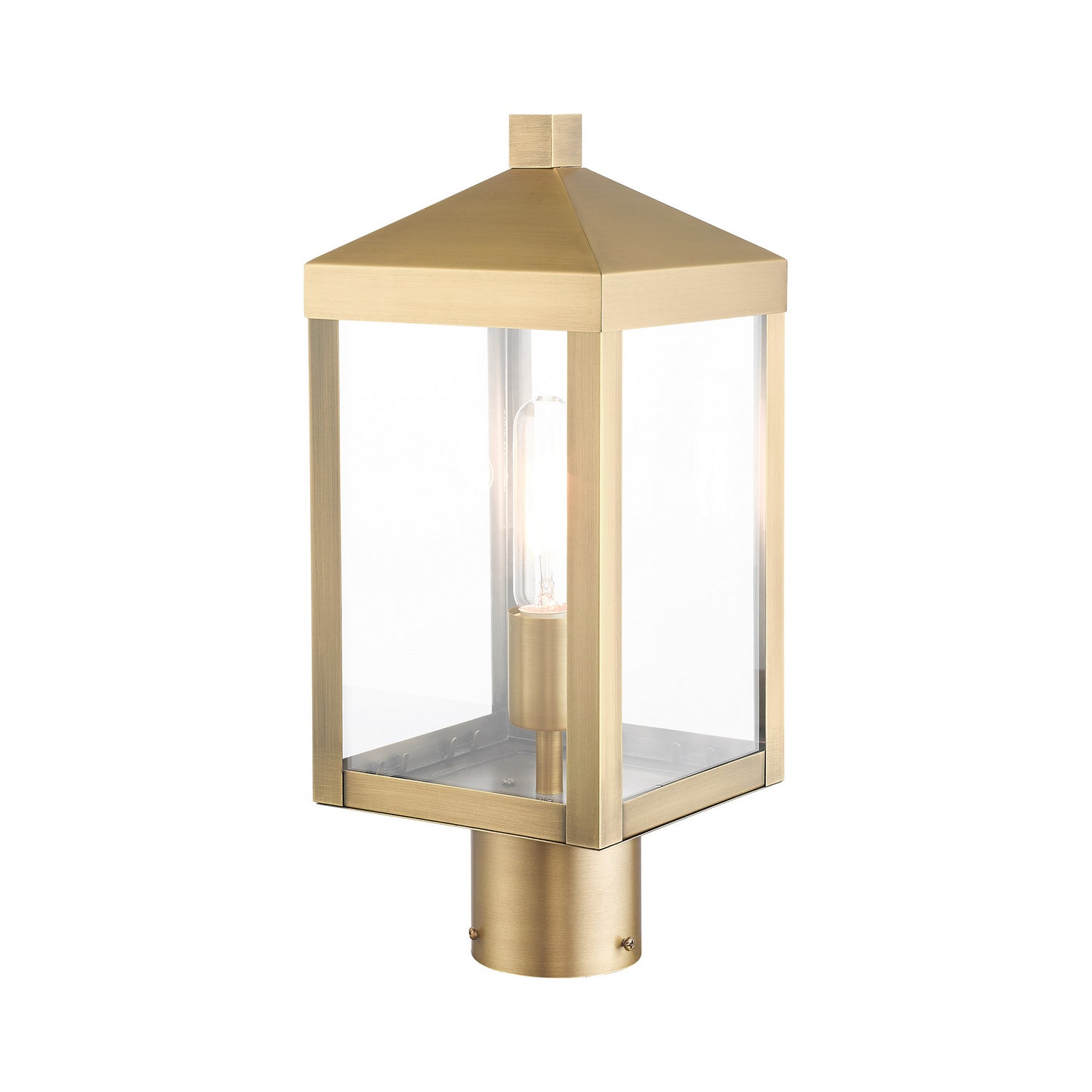 Livex Lighting - 20590-01 - One Light Outdoor Post Top Lantern - Nyack - Antique Brass