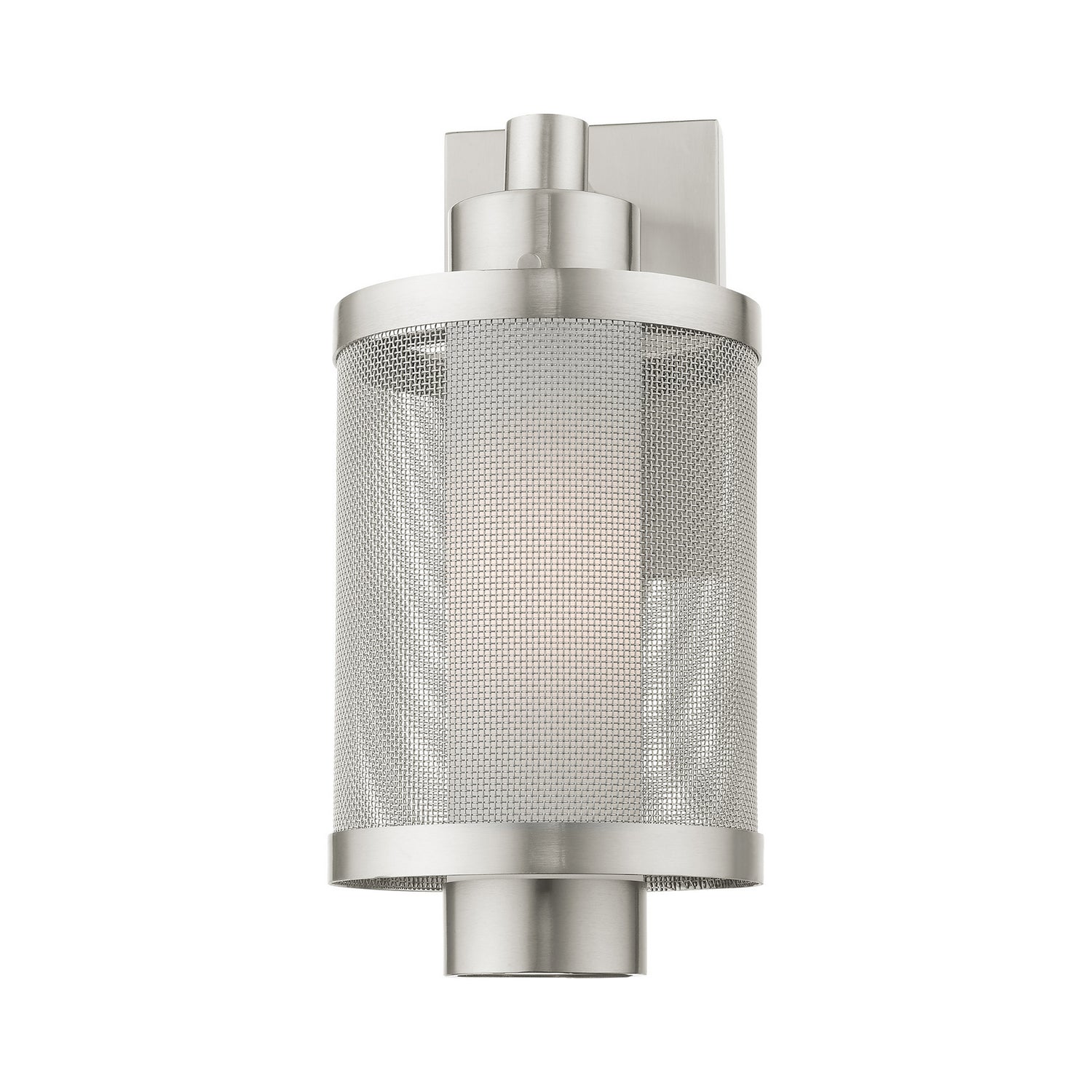 Livex Lighting - 20682-91 - One Light Outdoor Wall Lantern - Nottingham - Brushed Nickel
