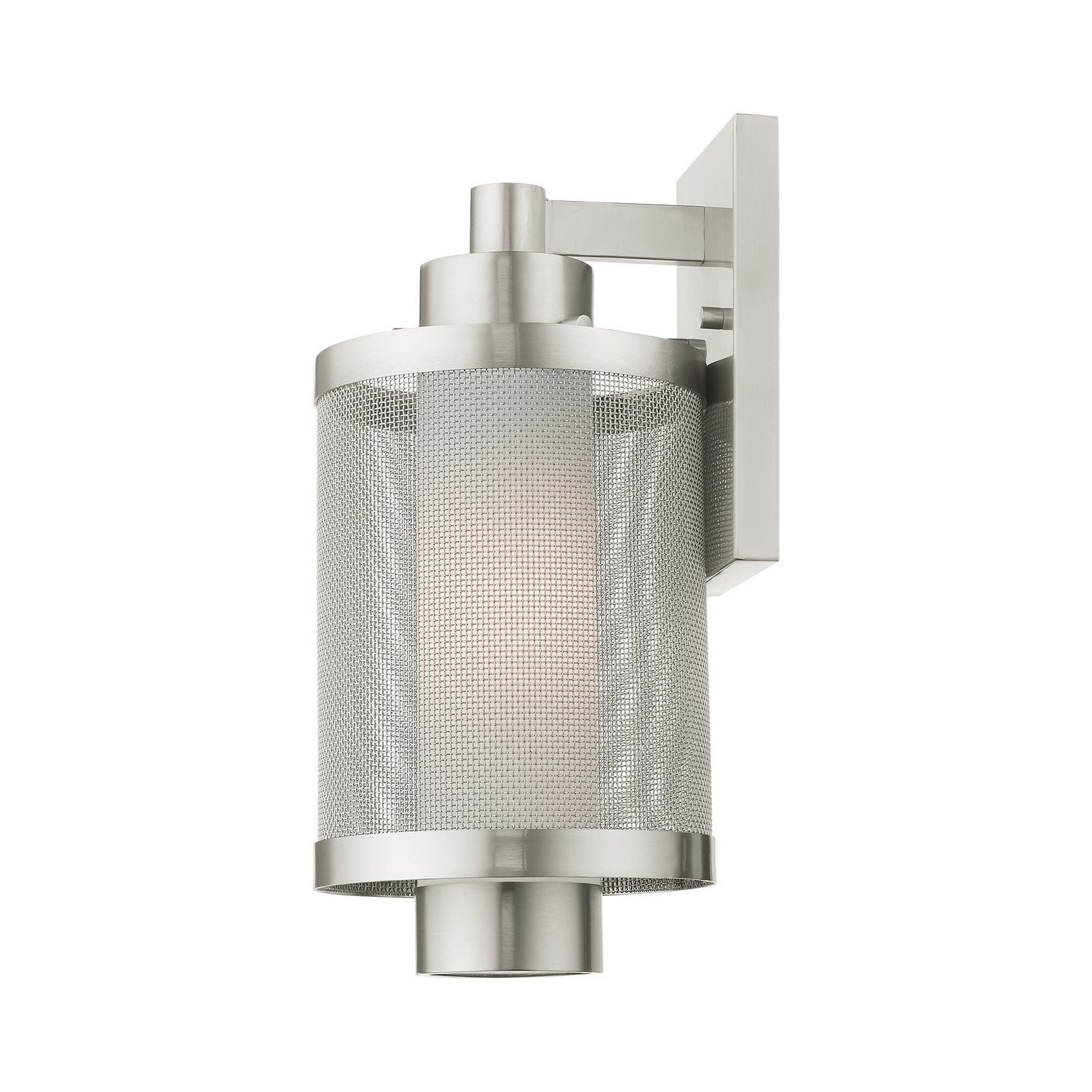 Livex Lighting - 20682-91 - One Light Outdoor Wall Lantern - Nottingham - Brushed Nickel