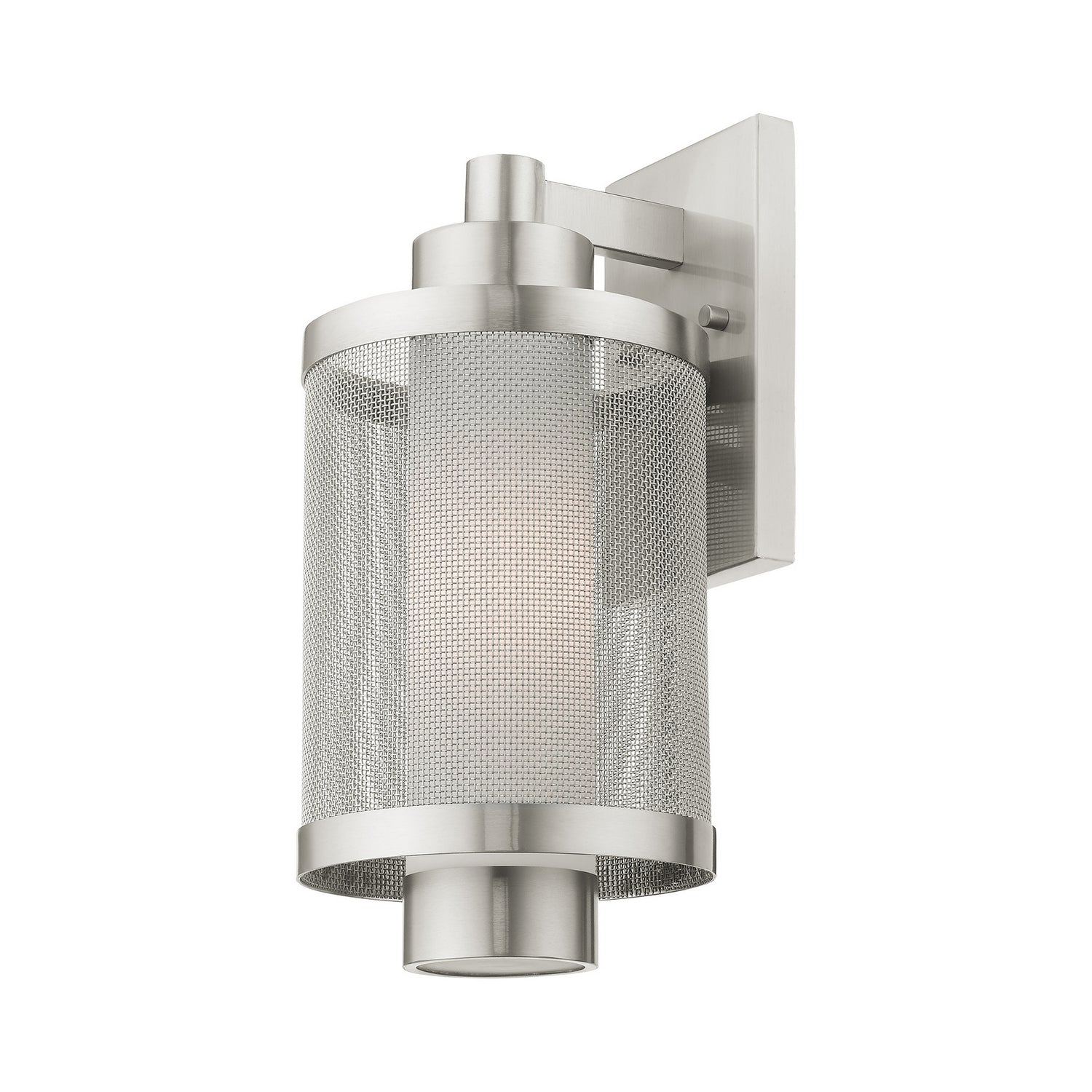 Livex Lighting - 20682-91 - One Light Outdoor Wall Lantern - Nottingham - Brushed Nickel