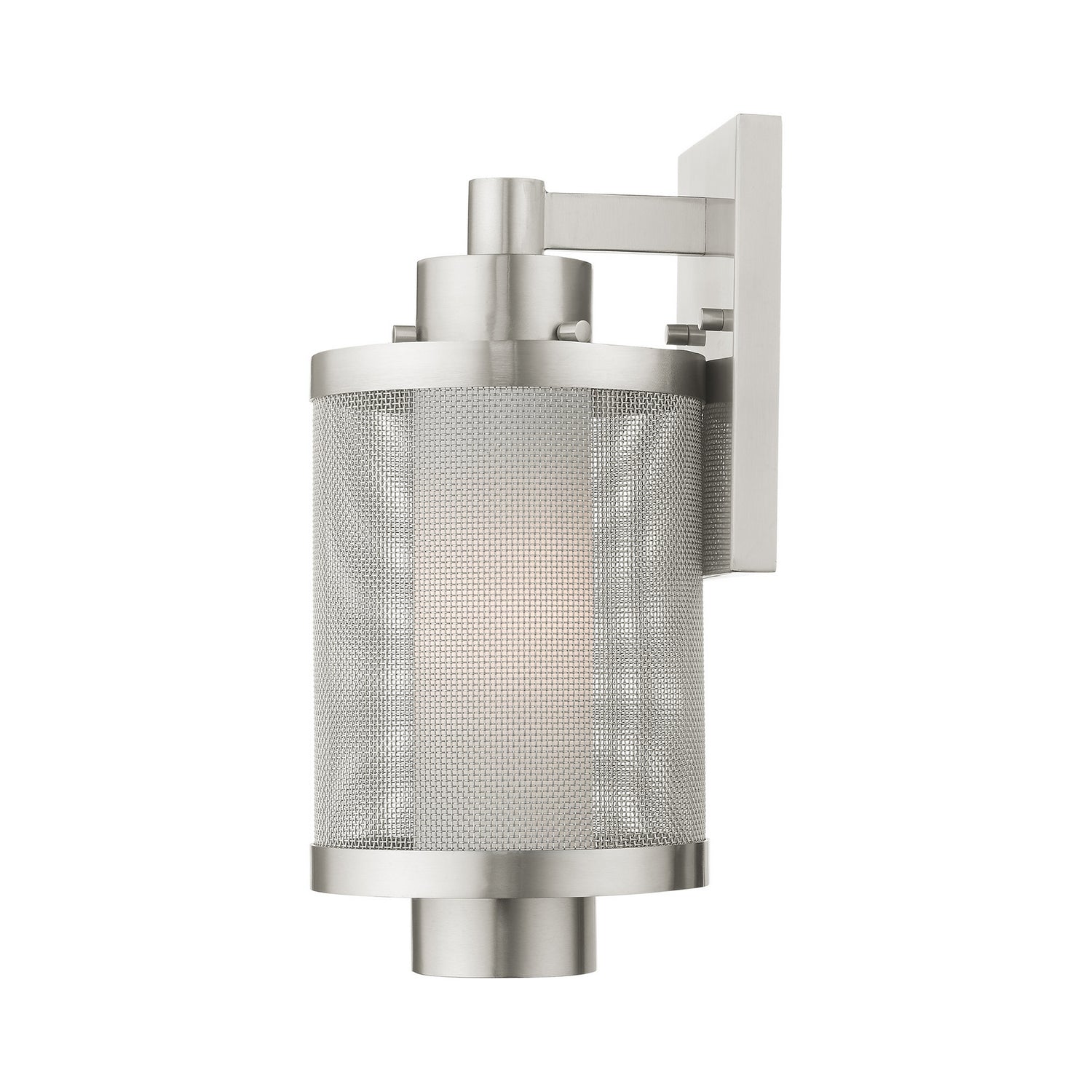 Livex Lighting - 20682-91 - One Light Outdoor Wall Lantern - Nottingham - Brushed Nickel