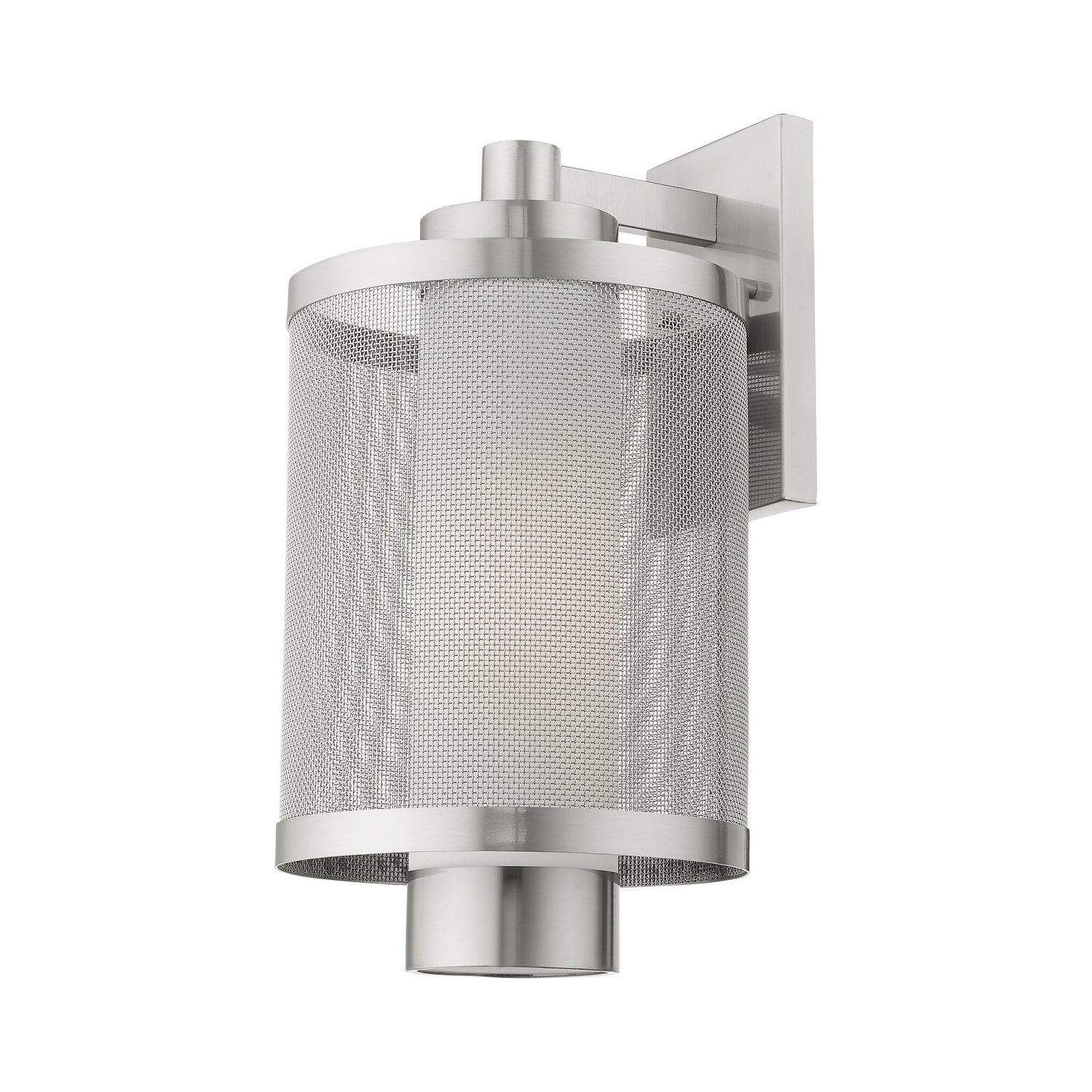 Livex Lighting - 20683-91 - One Light Outdoor Wall Lantern - Nottingham - Brushed Nickel
