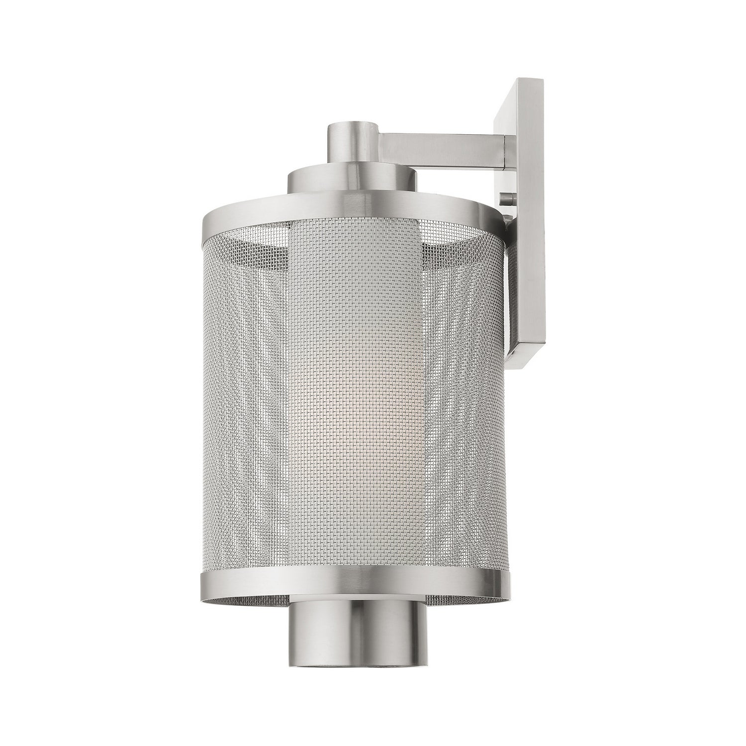 Livex Lighting - 20683-91 - One Light Outdoor Wall Lantern - Nottingham - Brushed Nickel