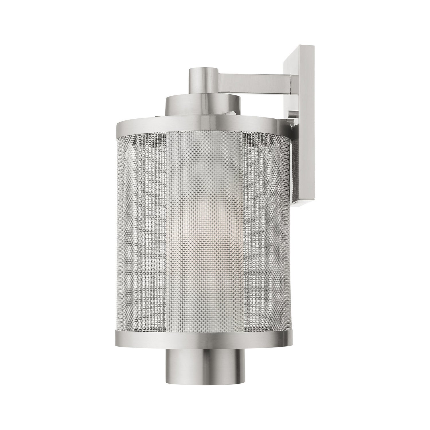 Livex Lighting - 20683-91 - One Light Outdoor Wall Lantern - Nottingham - Brushed Nickel