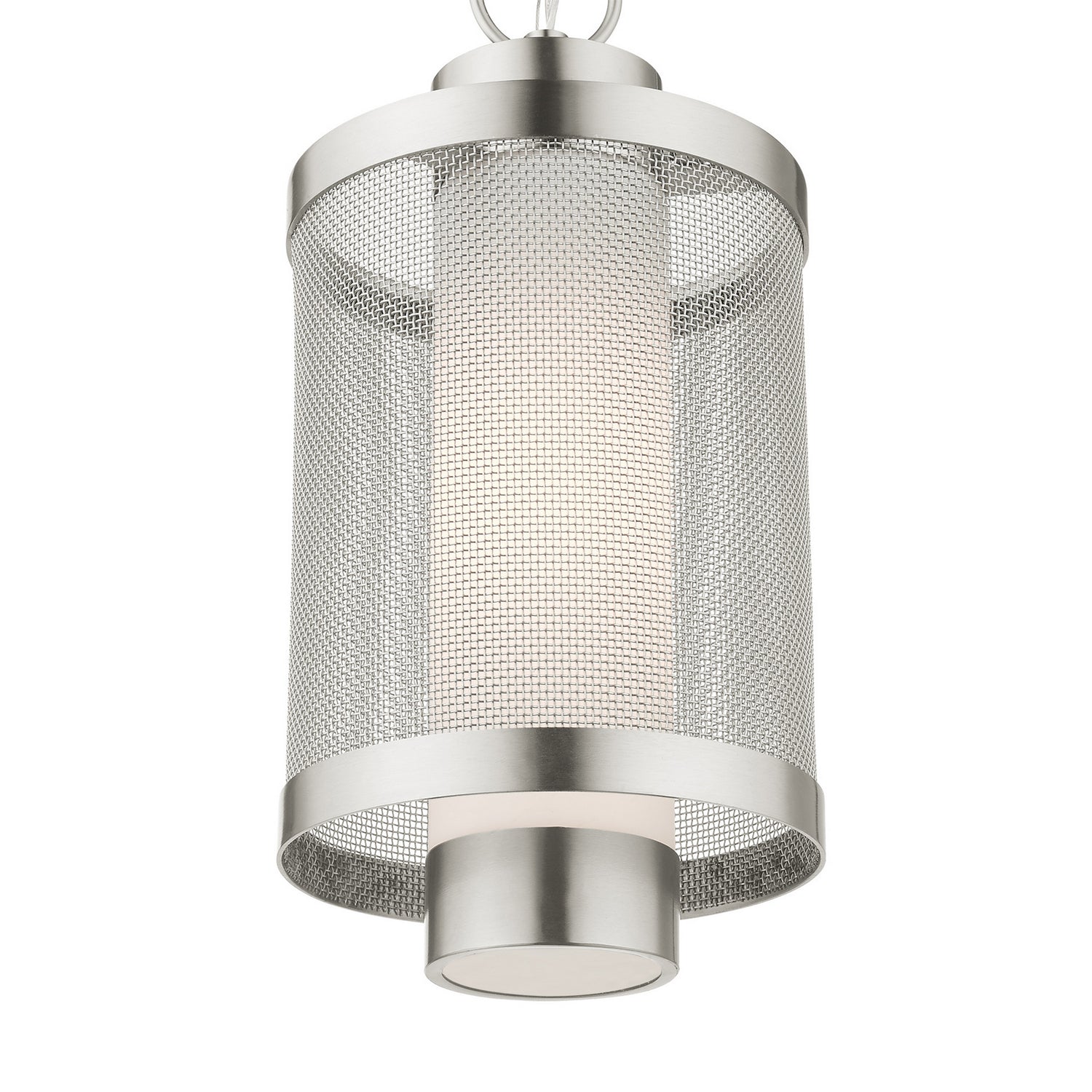 Livex Lighting - 20685-91 - One Light Outdoor Pendant - Nottingham - Brushed Nickel