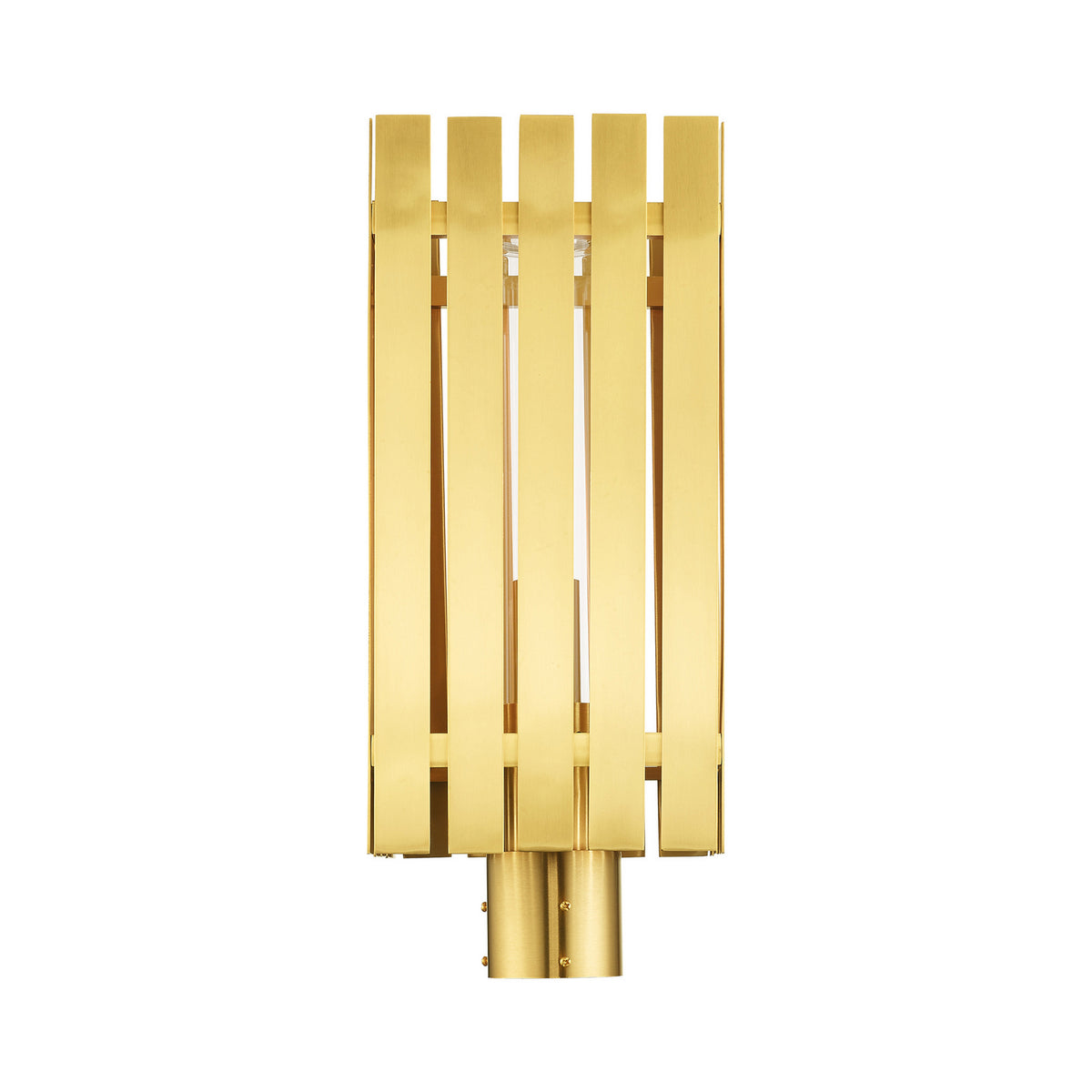 Livex Lighting - 20756-12 - One Light Outdoor Post Top Lantern - Greenwich - Satin Brass
