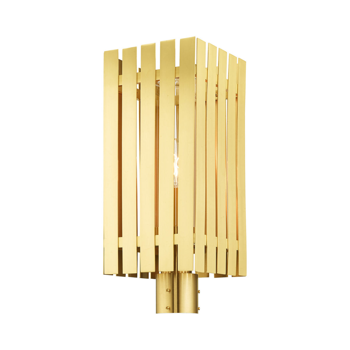 Livex Lighting - 20756-12 - One Light Outdoor Post Top Lantern - Greenwich - Satin Brass
