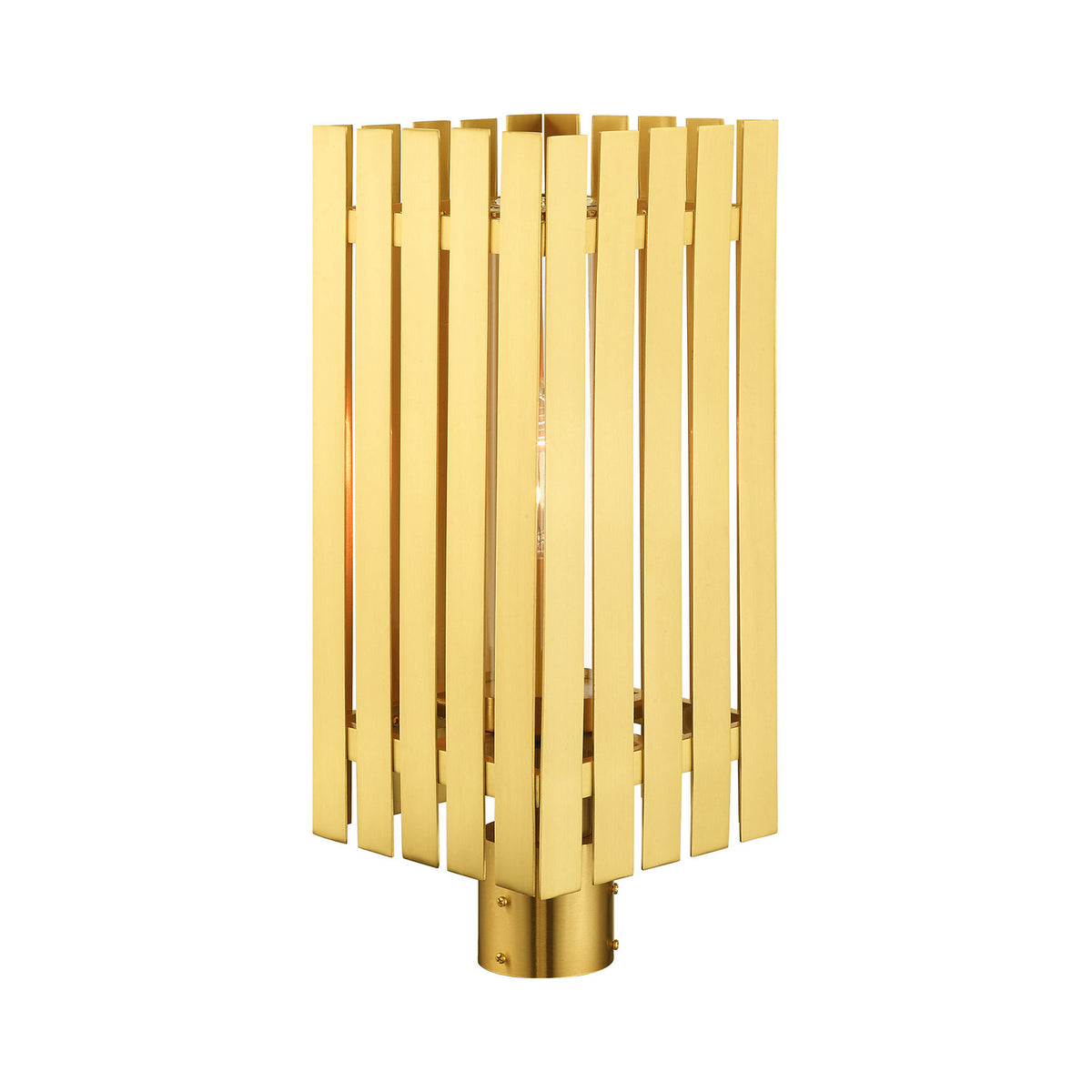 Livex Lighting - 20756-12 - One Light Outdoor Post Top Lantern - Greenwich - Satin Brass