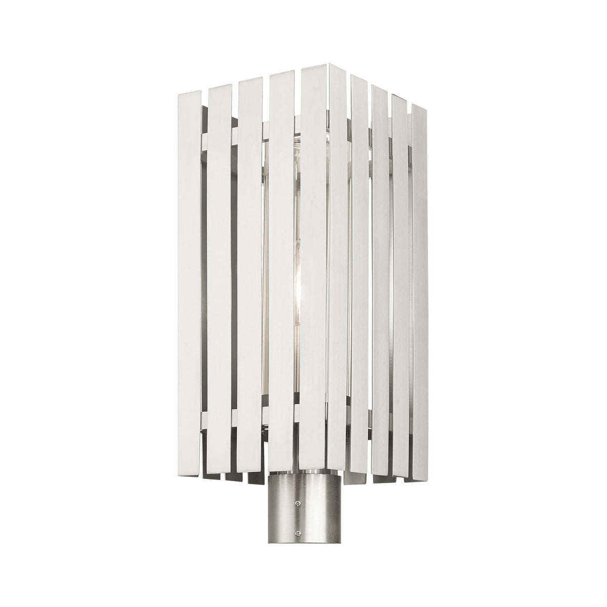 Livex Lighting - 20756-91 - One Light Outdoor Post Top Lantern - Greenwich - Brushed Nickel