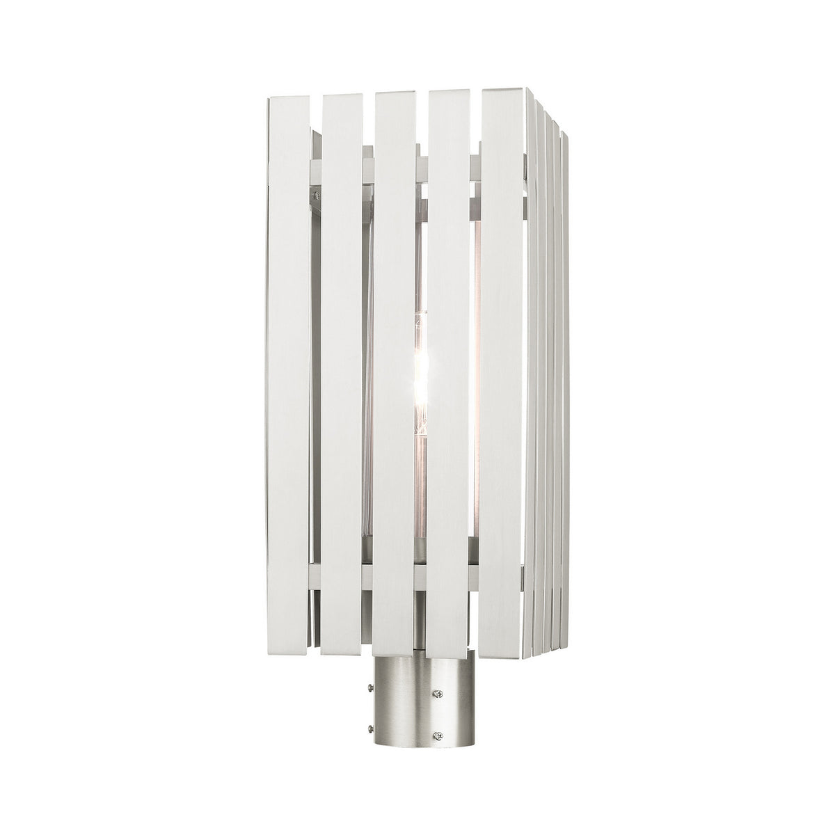 Livex Lighting - 20756-91 - One Light Outdoor Post Top Lantern - Greenwich - Brushed Nickel
