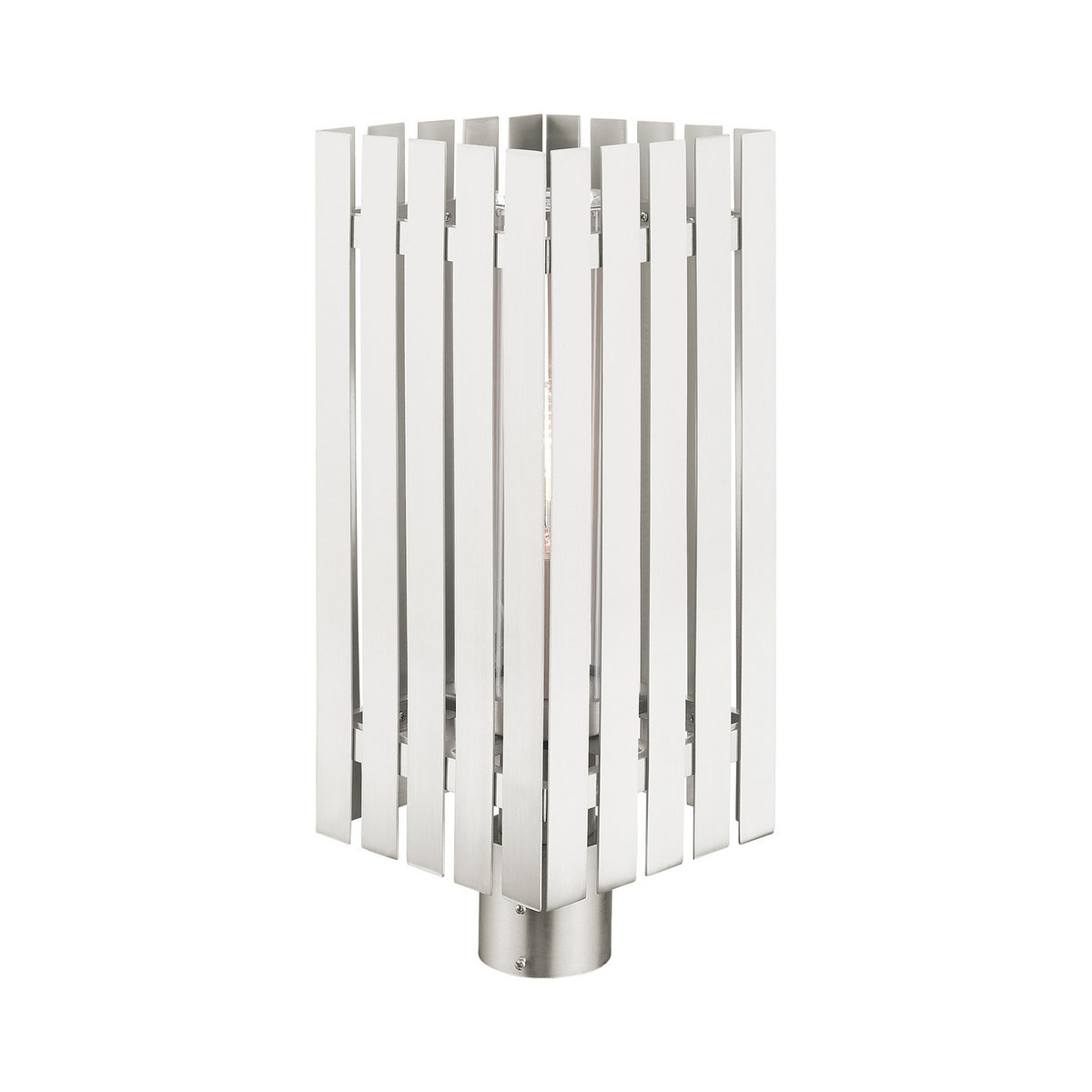 Livex Lighting - 20756-91 - One Light Outdoor Post Top Lantern - Greenwich - Brushed Nickel