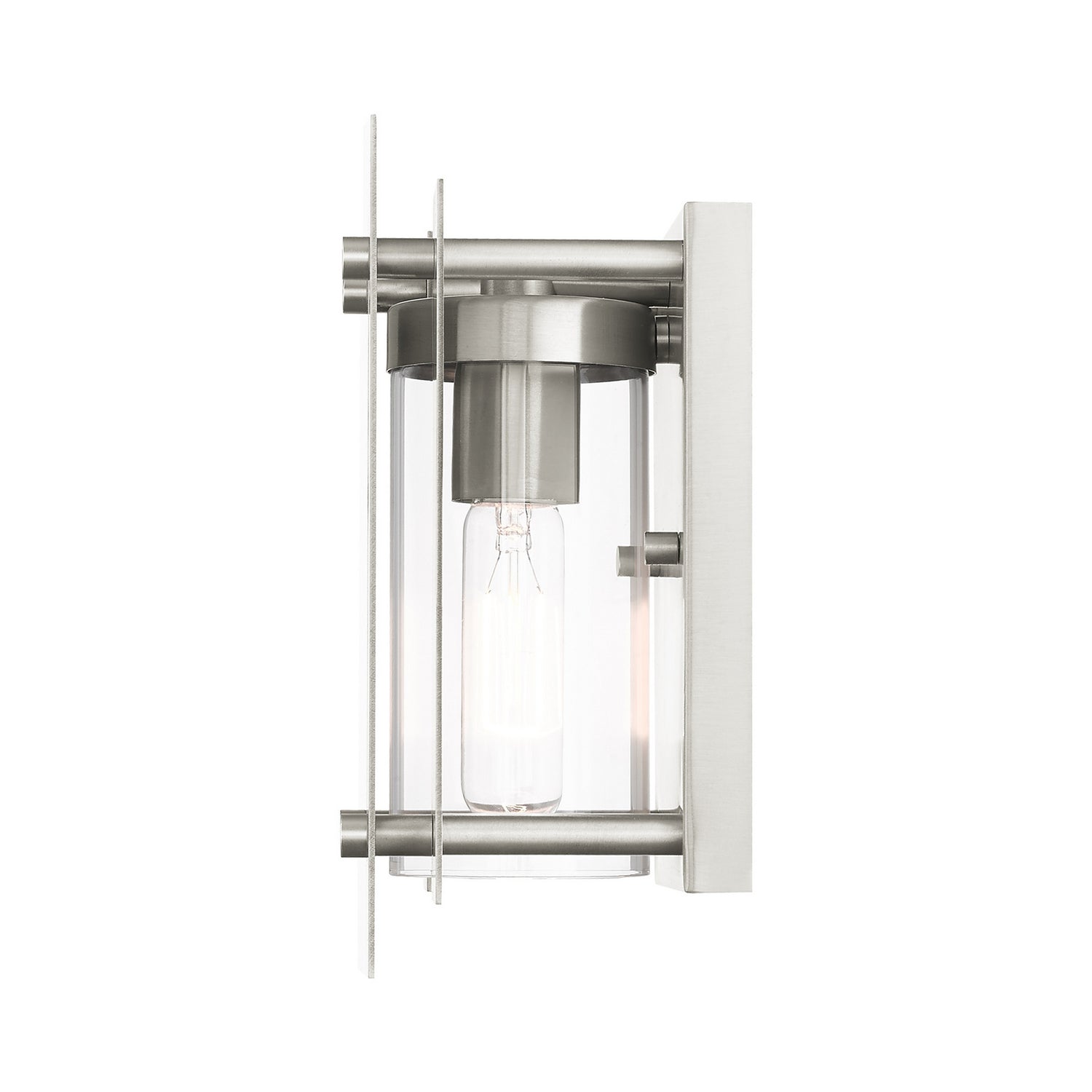 Livex Lighting - 21771-91 - One Light Outdoor Wall Lantern - Utrecht - Brushed Nickel