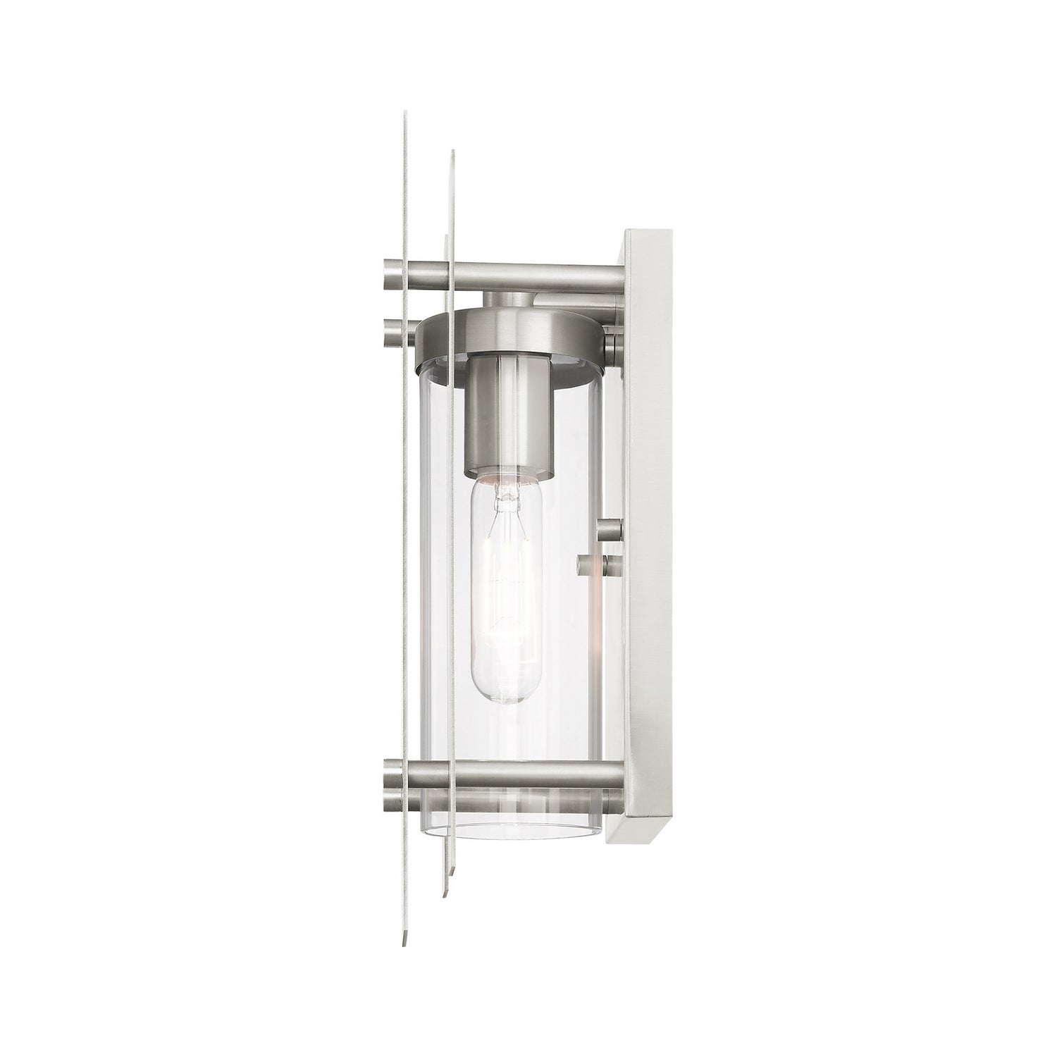 Livex Lighting - 21772-91 - One Light Outdoor Wall Lantern - Utrecht - Brushed Nickels