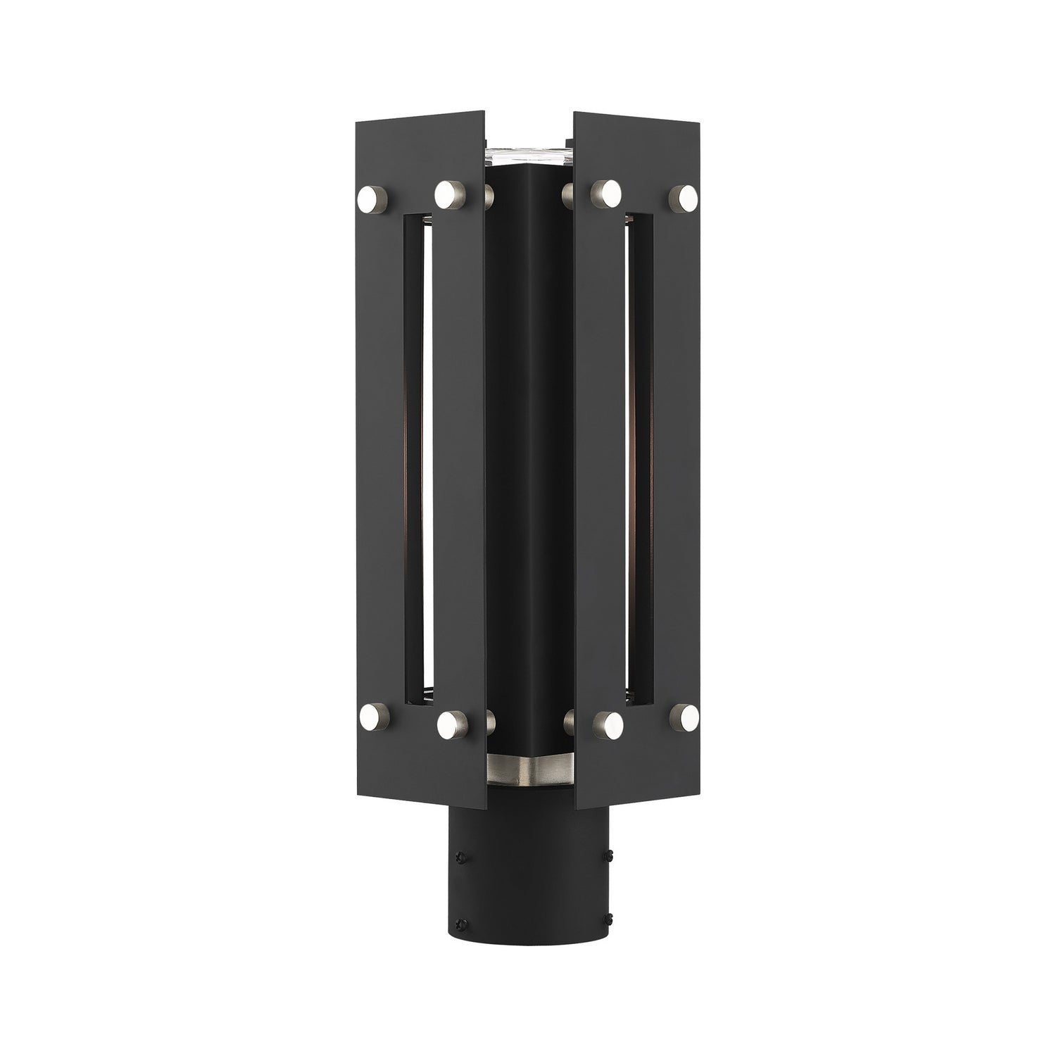 Livex Lighting - 21774-04 - One Light Outdoor Post Top Lantern - Utrecht - Black w/ Brushed Nickels