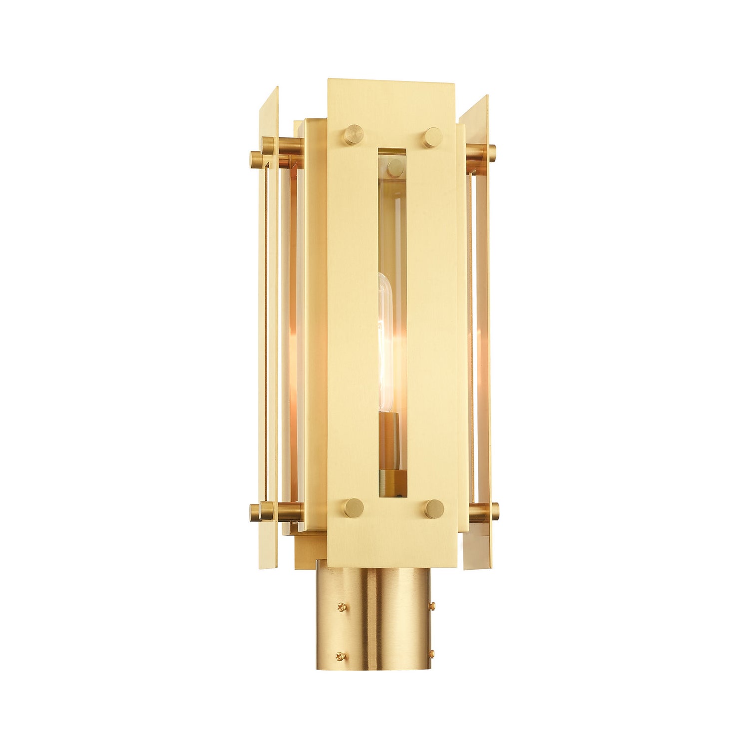 Livex Lighting - 21774-12 - One Light Outdoor Post Top Lantern - Utrecht - Satin Brass