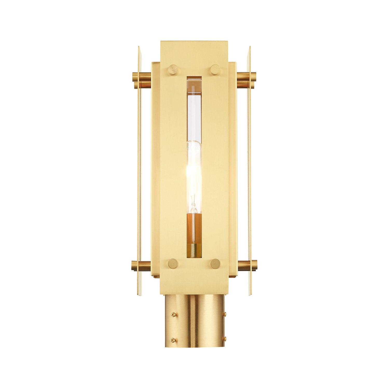 Livex Lighting - 21774-12 - One Light Outdoor Post Top Lantern - Utrecht - Satin Brass