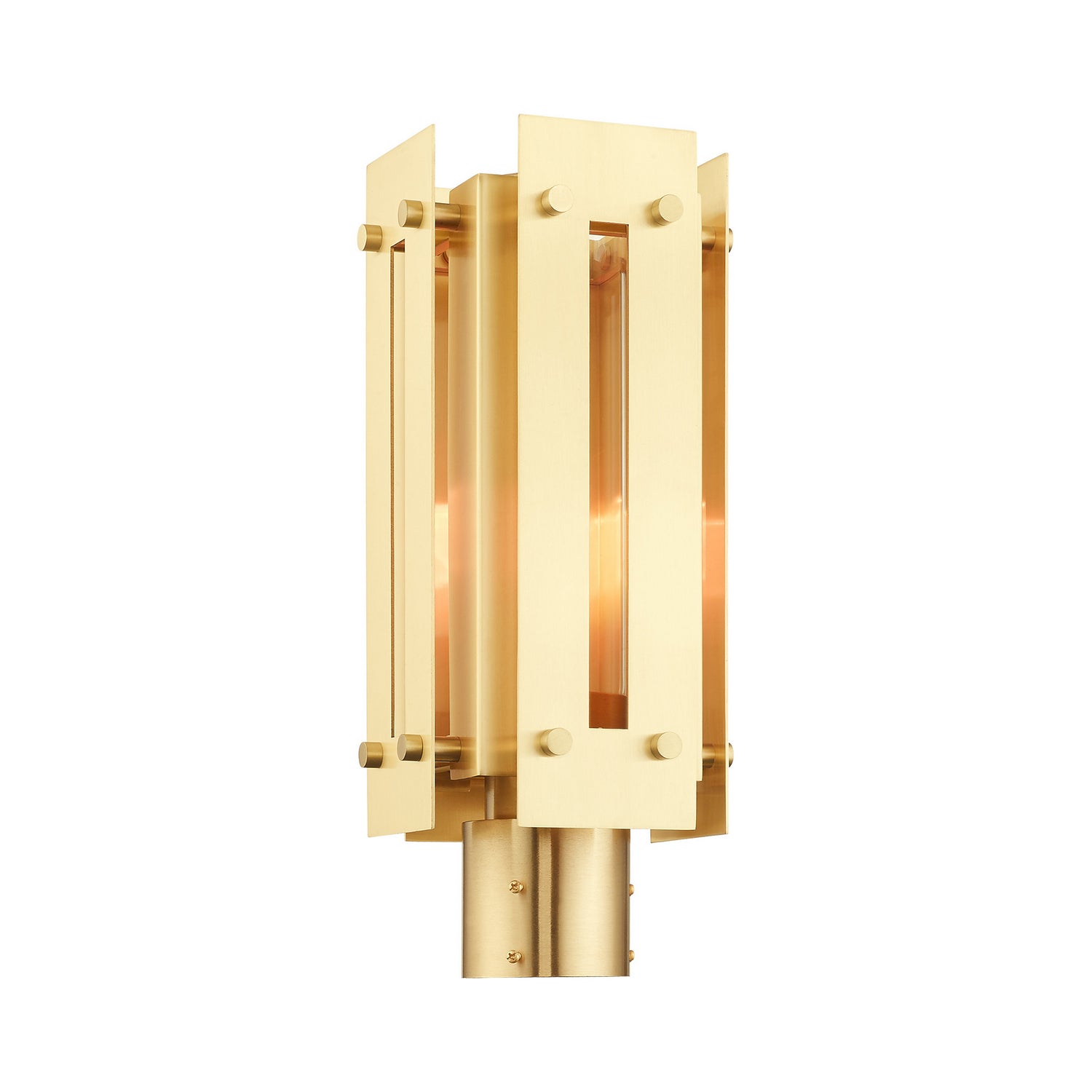 Livex Lighting - 21774-12 - One Light Outdoor Post Top Lantern - Utrecht - Satin Brass