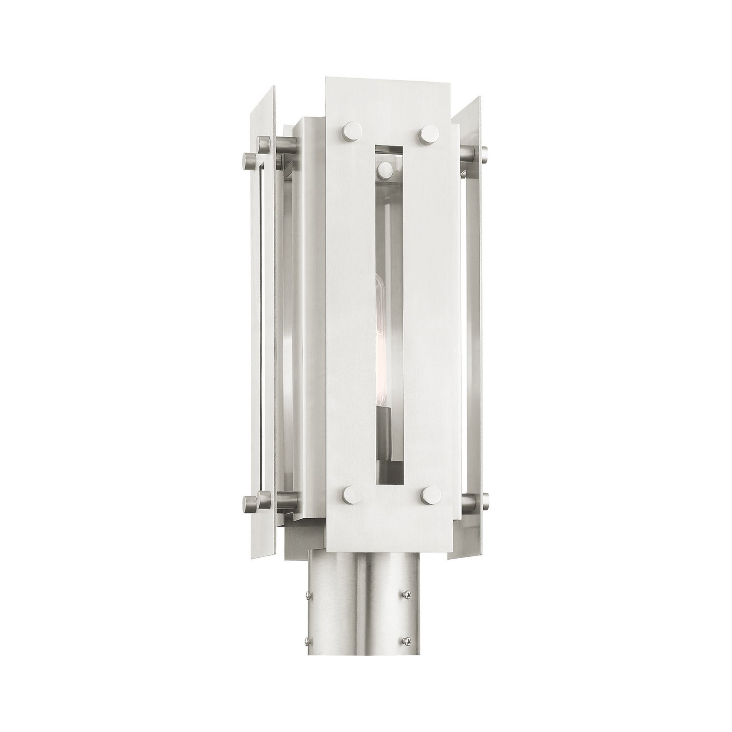 Livex Lighting - 21774-91 - One Light Outdoor Post Top Lantern - Utrecht - Brushed Nickel