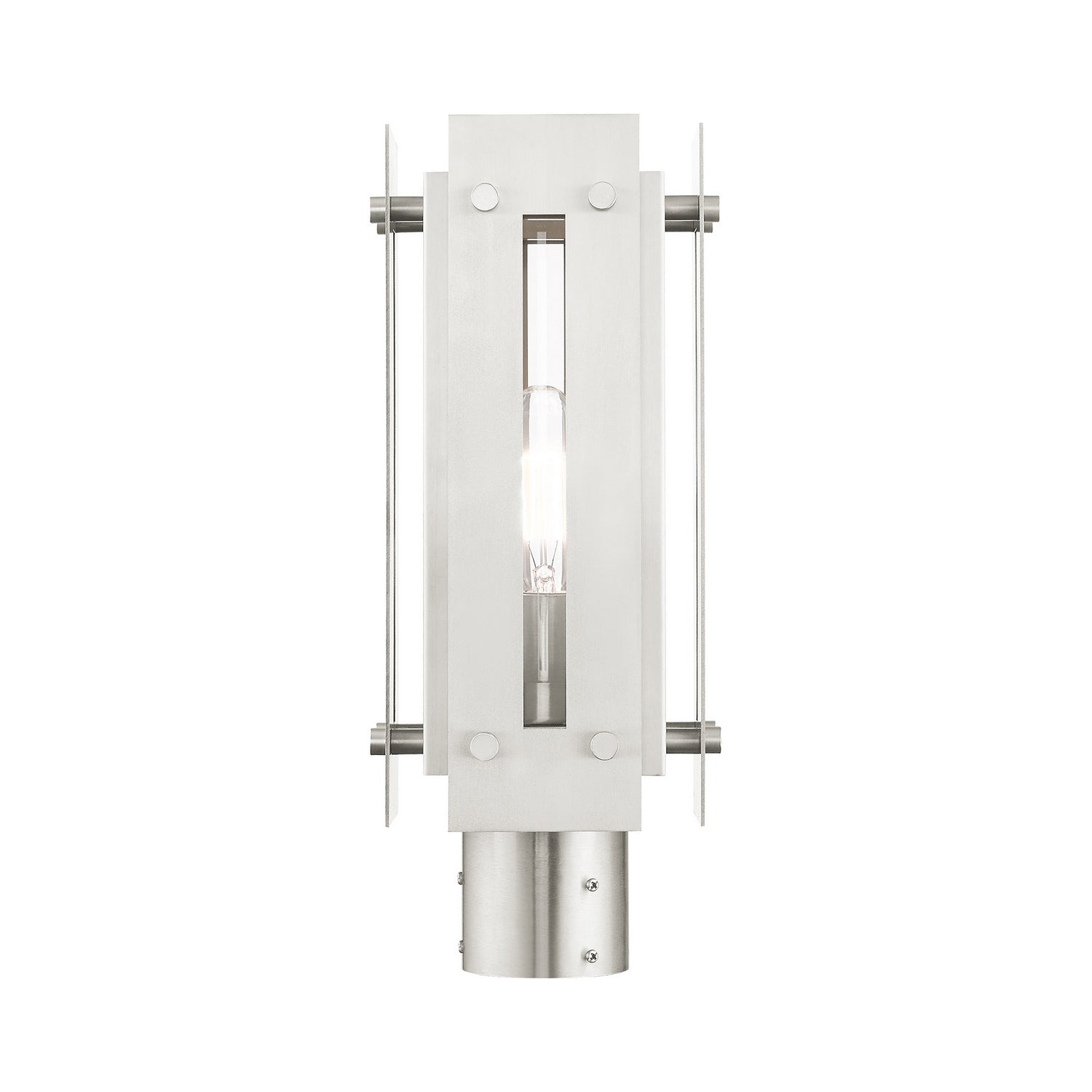Livex Lighting - 21774-91 - One Light Outdoor Post Top Lantern - Utrecht - Brushed Nickel