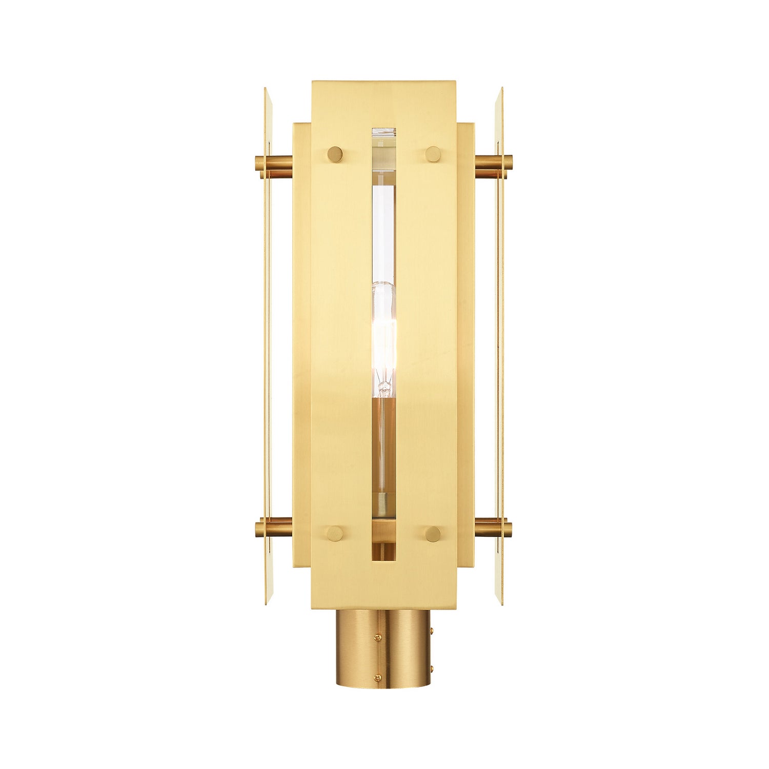 Livex Lighting - 21776-12 - One Light Outdoor Post Top Lantern - Utrecht - Satin Brass