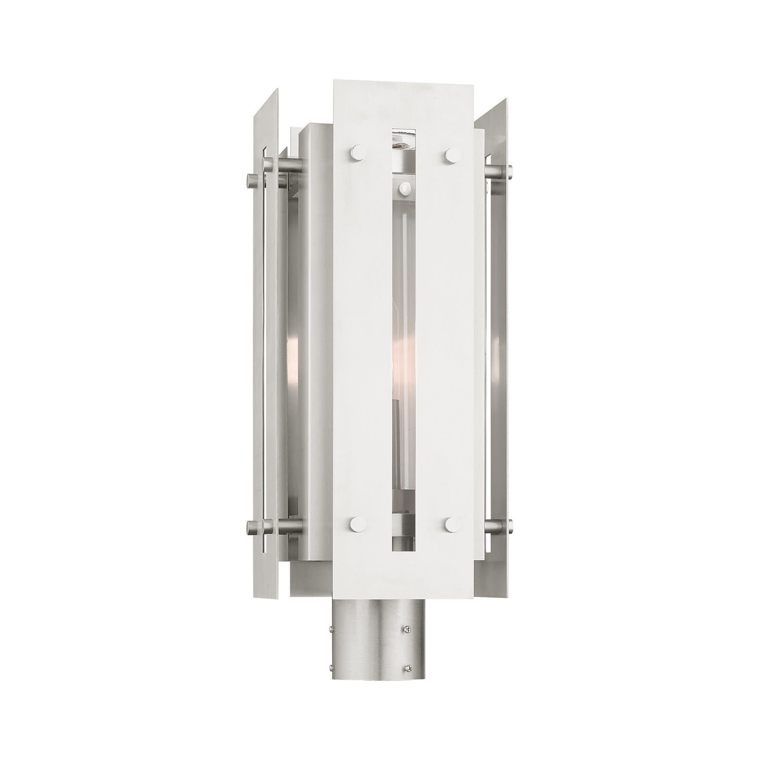 Livex Lighting - 21776-91 - One Light Outdoor Post Top Lantern - Utrecht - Brushed Nickel
