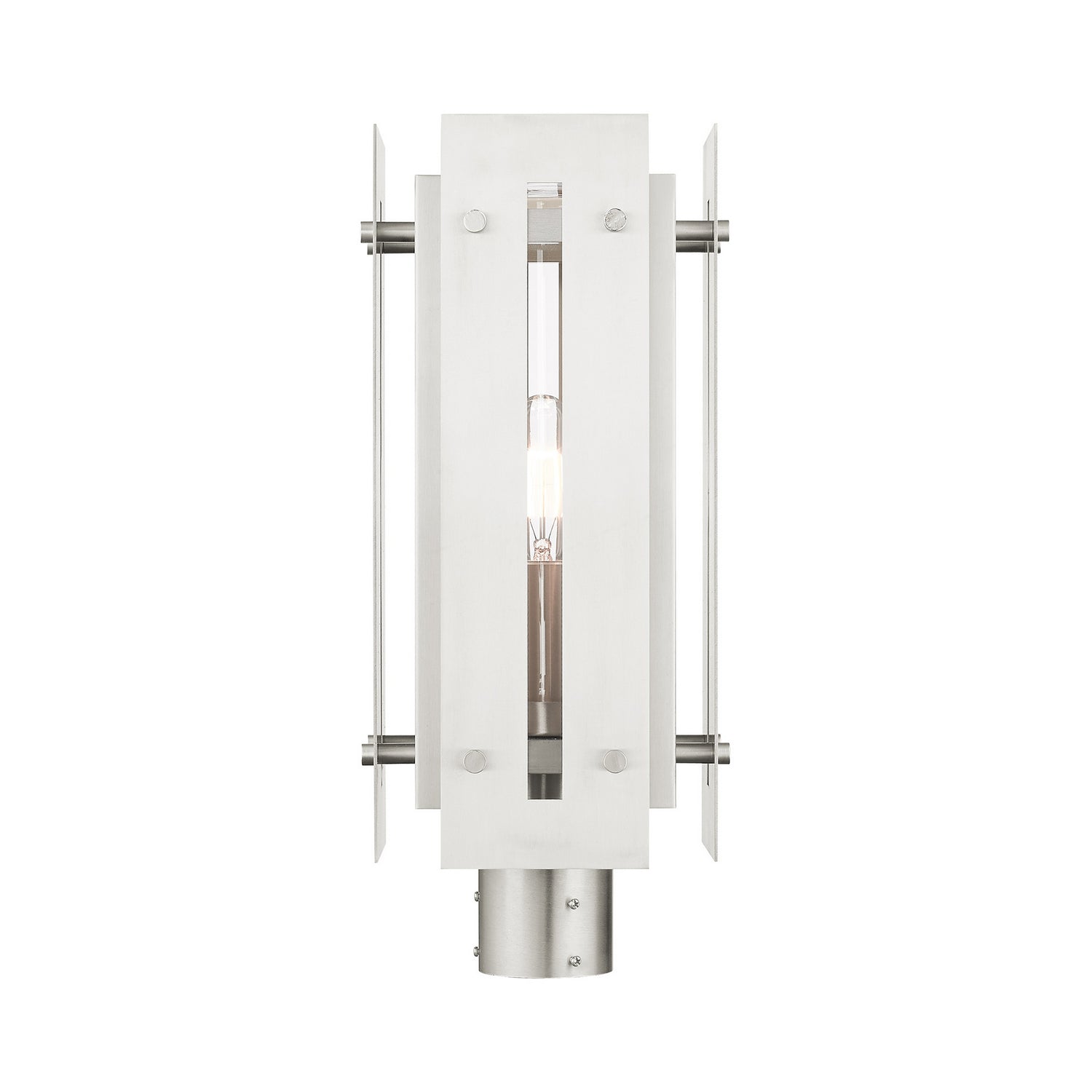 Livex Lighting - 21776-91 - One Light Outdoor Post Top Lantern - Utrecht - Brushed Nickel
