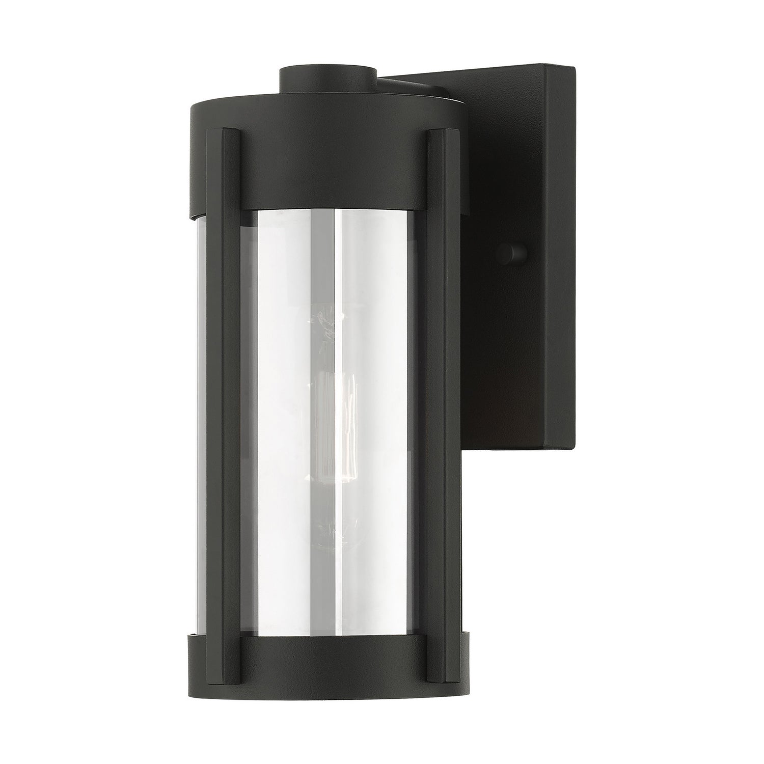 Livex Lighting - 22380-04 - One Light Outdoor Wall Lantern - Sheridan - Black w/ Brushed Nickels