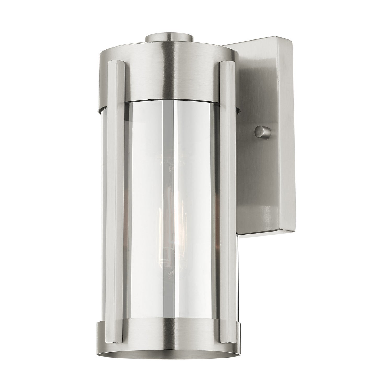 Livex Lighting - 22380-91 - One Light Outdoor Wall Lantern - Sheridan - Brushed Nickel