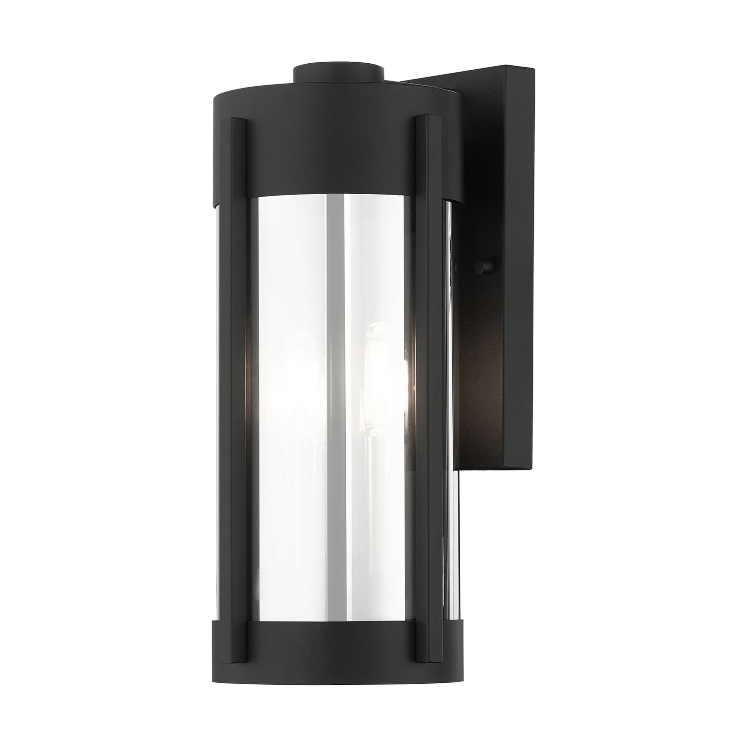 Livex Lighting - 22382-04 - Two Light Outdoor Wall Lantern - Sheridan - Black w/ Brushed Nickels