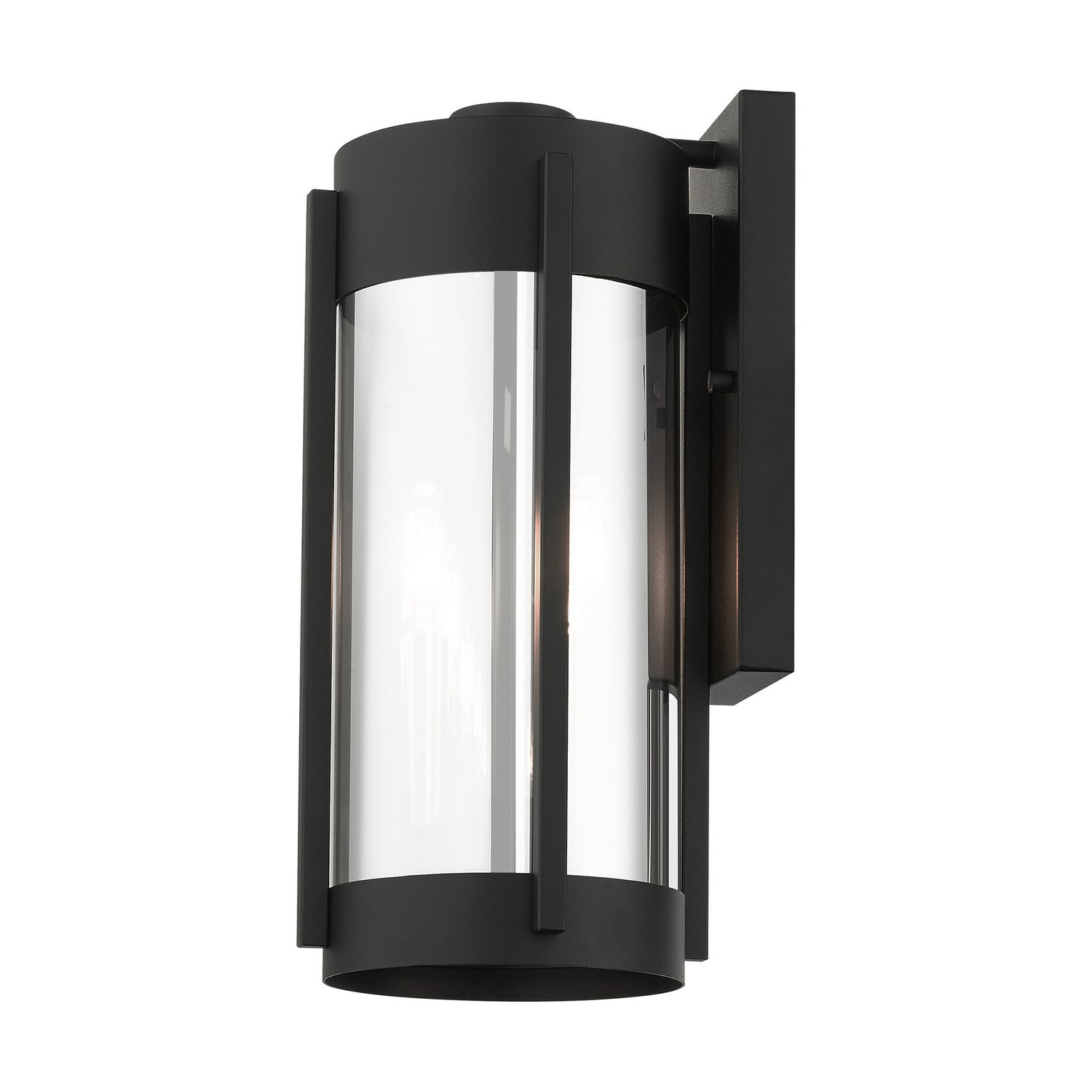Livex Lighting - 22382-04 - Two Light Outdoor Wall Lantern - Sheridan - Black w/ Brushed Nickels